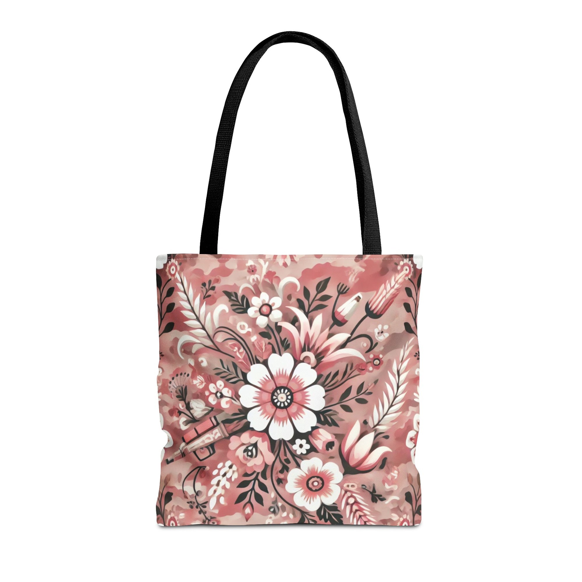Pink Camouflage Floral Pattern Tote Bag