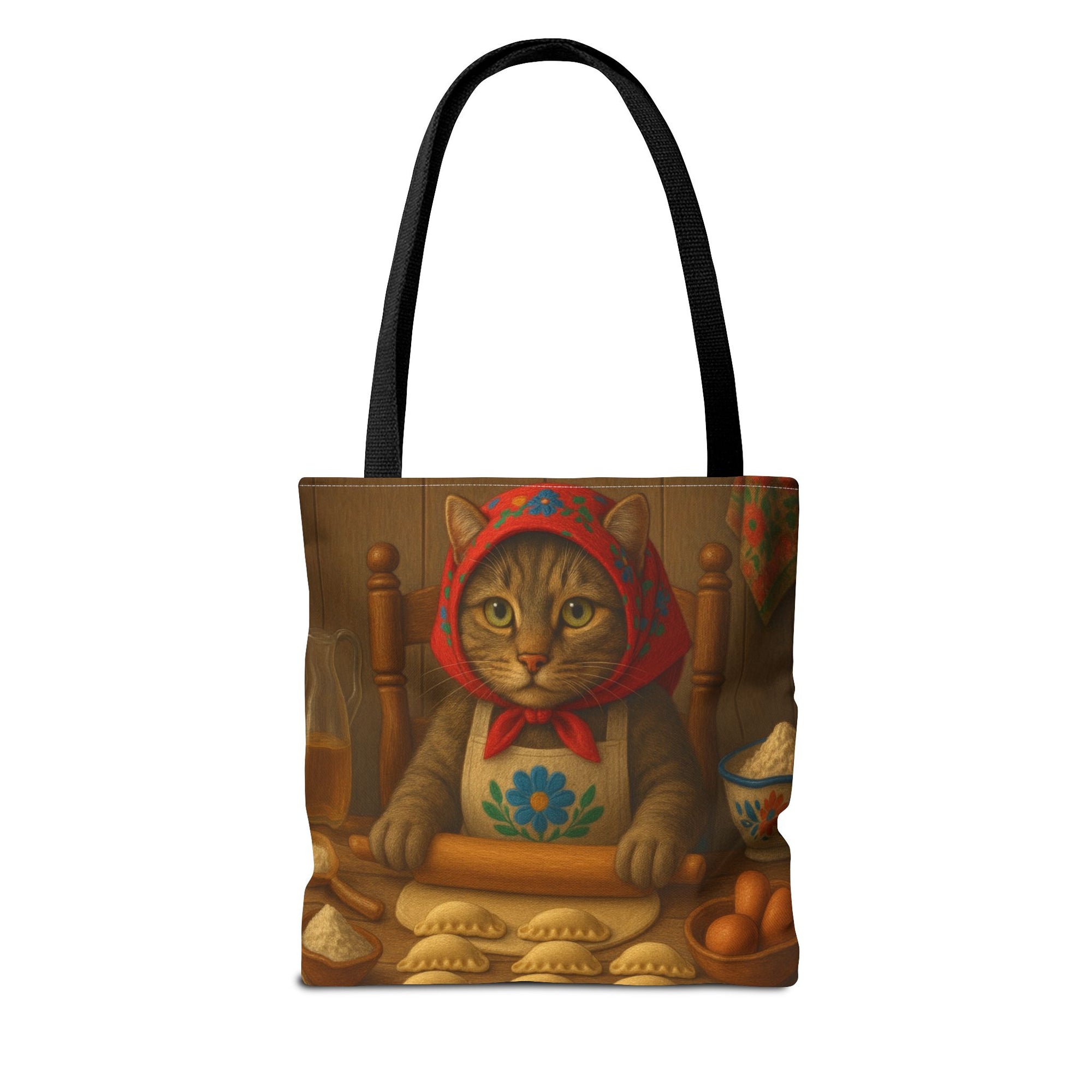Slovak Babka Cat Making Pirohy Tote Bag