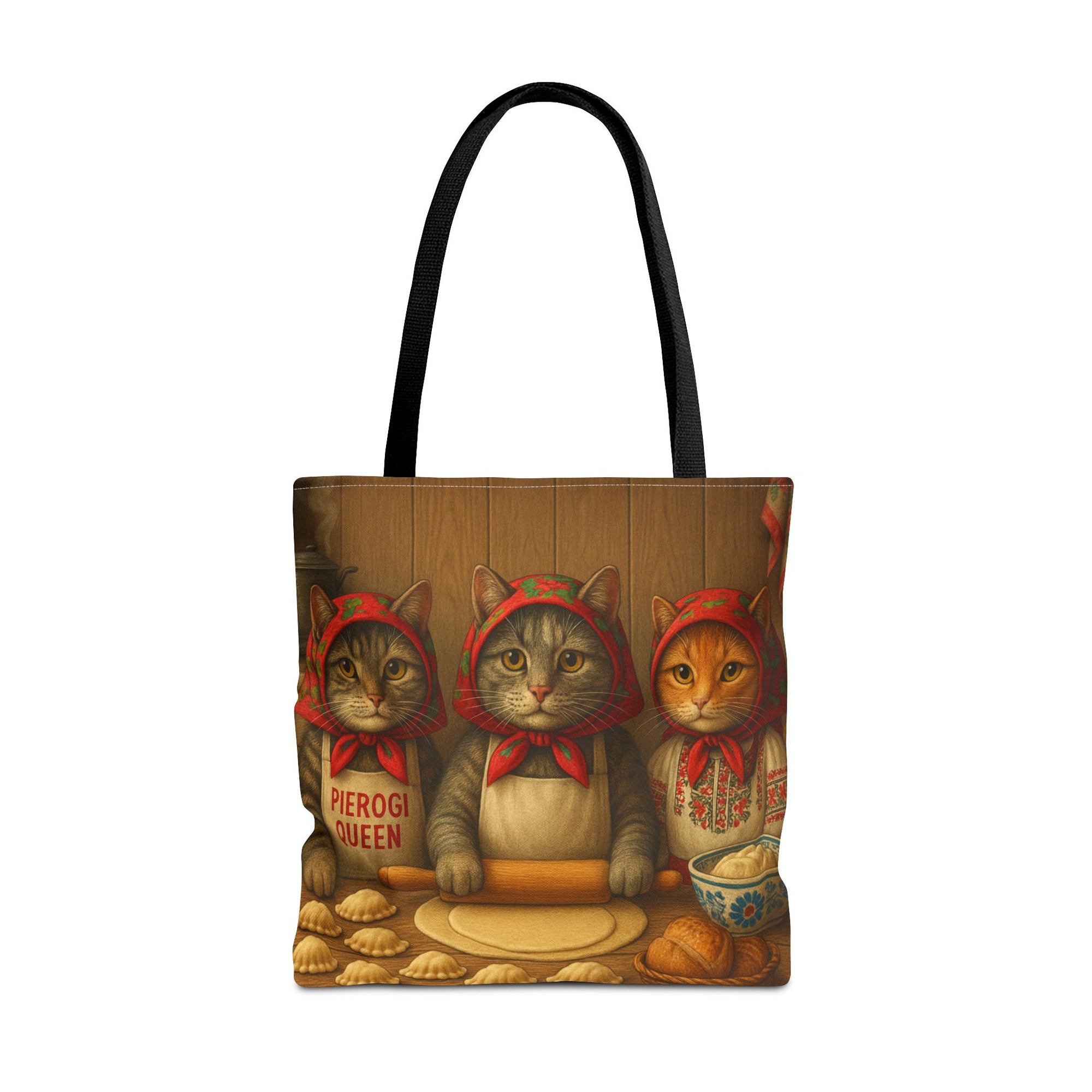 Babcia Cat Trio Making Pierogi Tote Bag