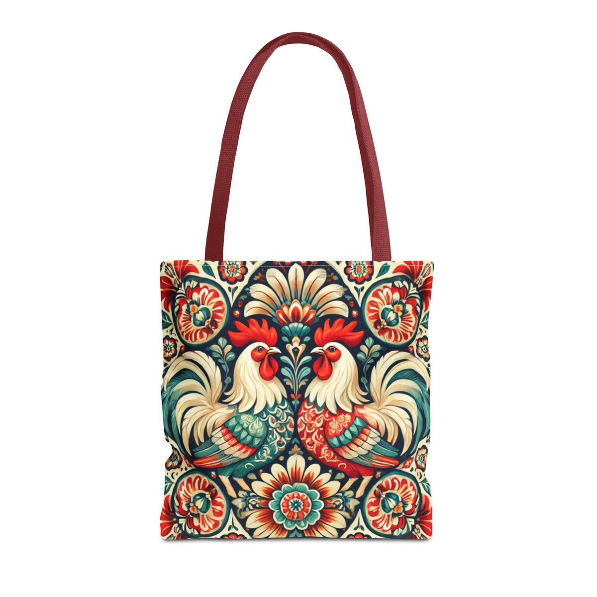 Retro Polish Chicken Pattern Tote Bag