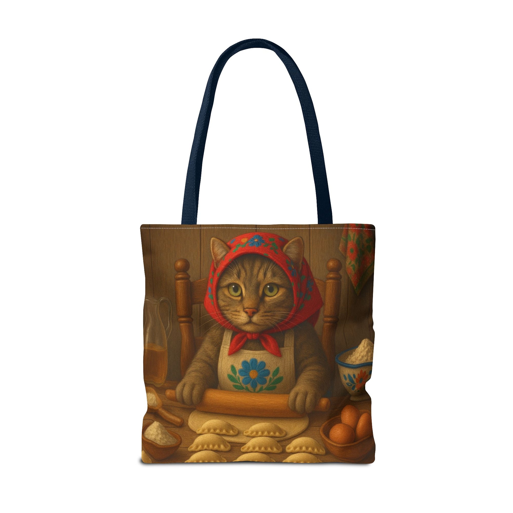 Slovak Babka Cat Making Pirohy Tote Bag