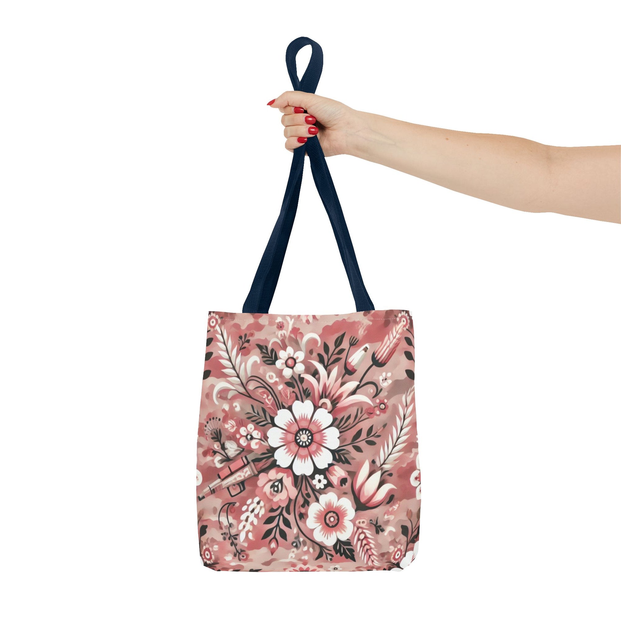 Pink Camouflage Floral Pattern Tote Bag