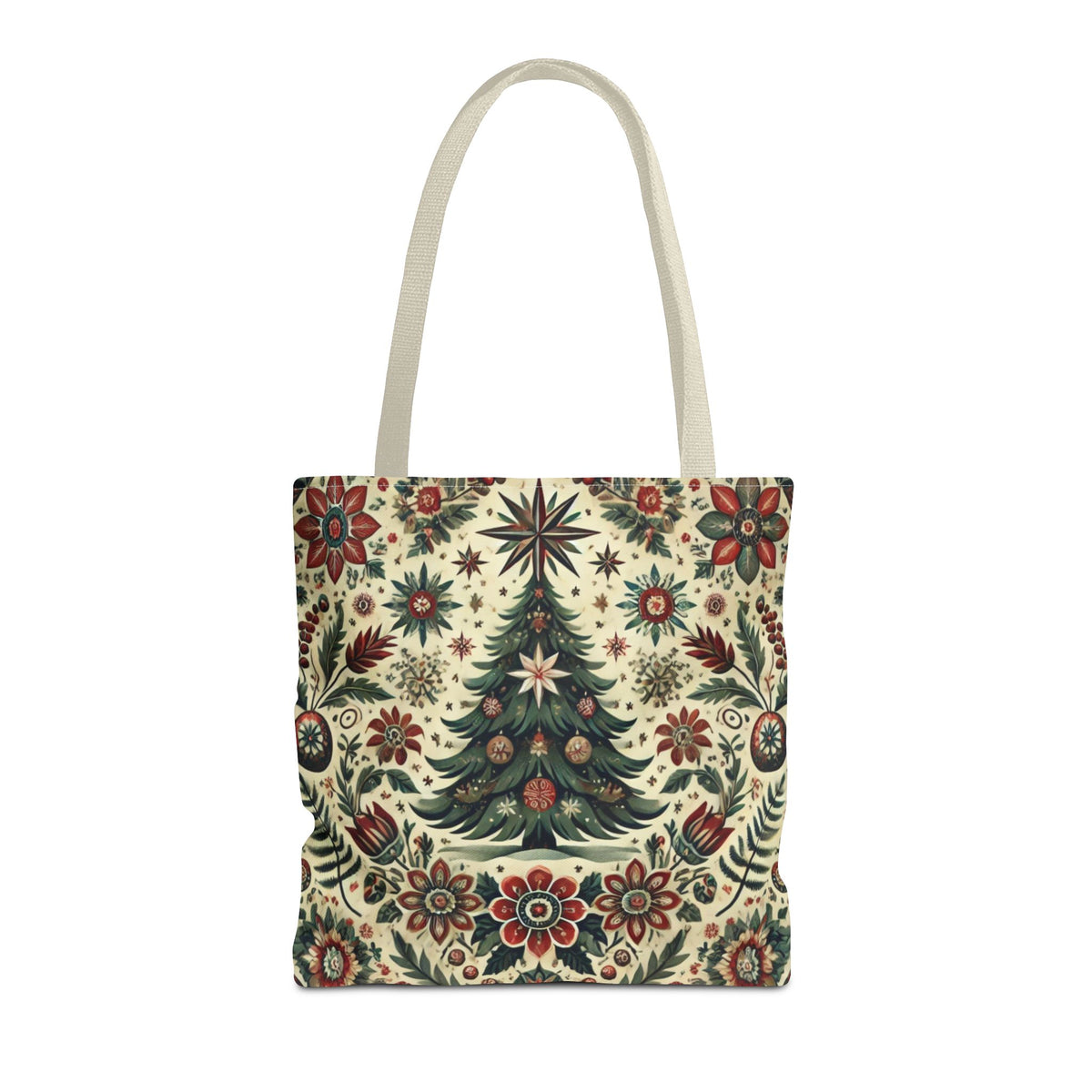 Vintage Christmas Tree Retro Tote Bag