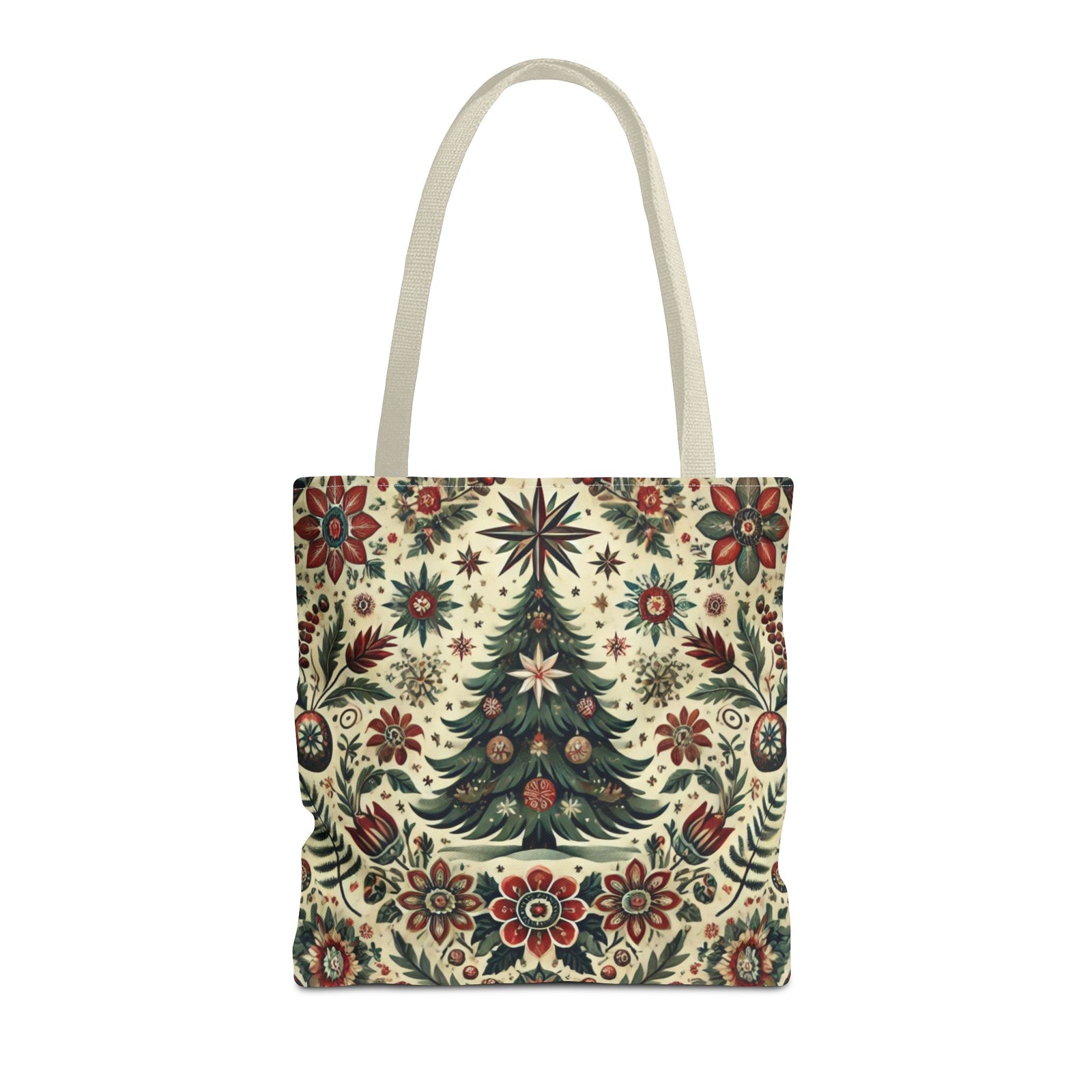 Vintage Christmas Tree Retro Tote Bag