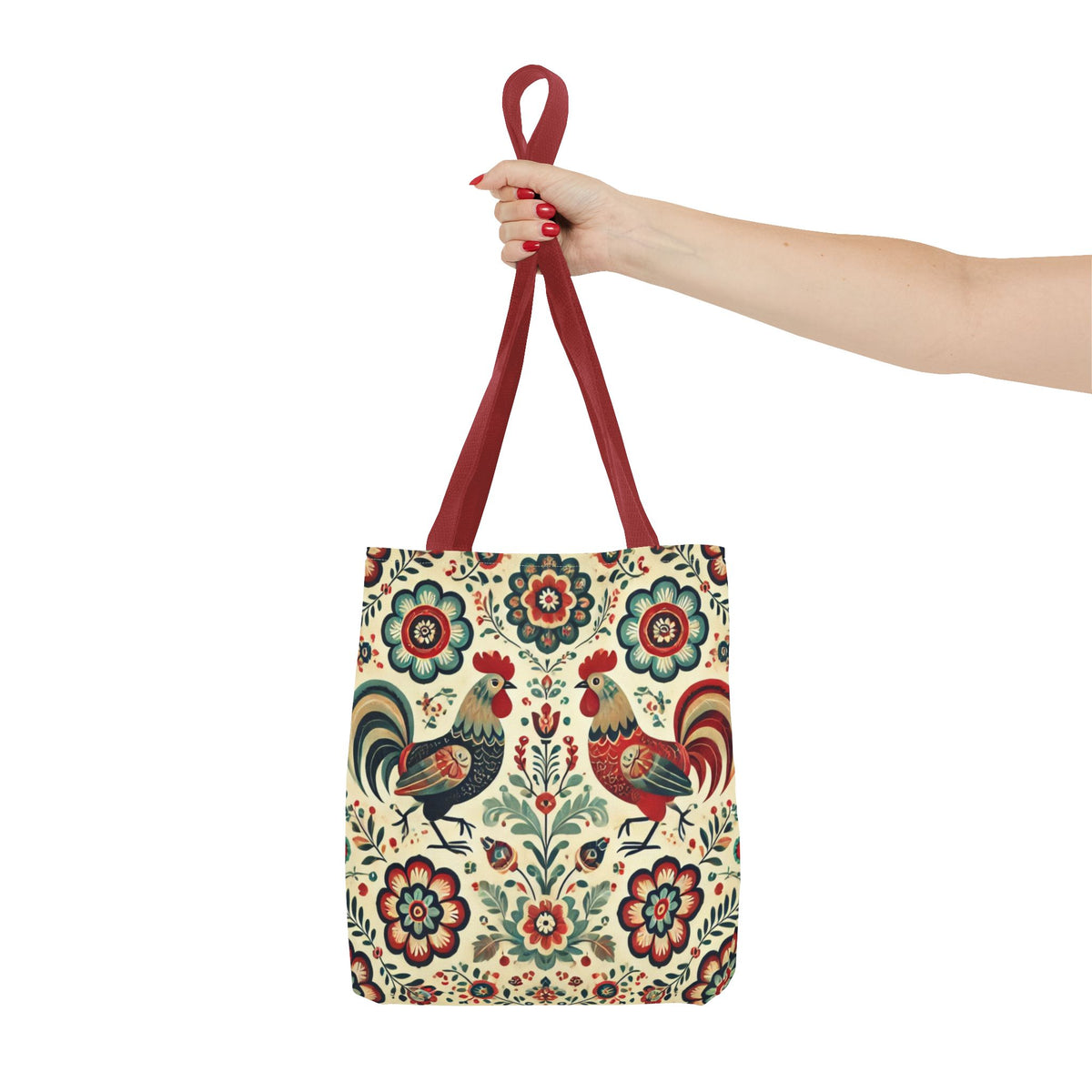 Polish Rooster Retro Themed Tote Bag
