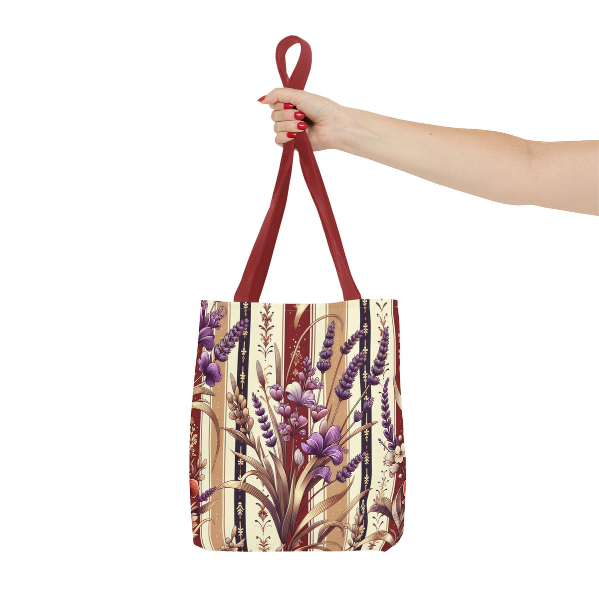 Lavender Floral Pattern Tote Bag