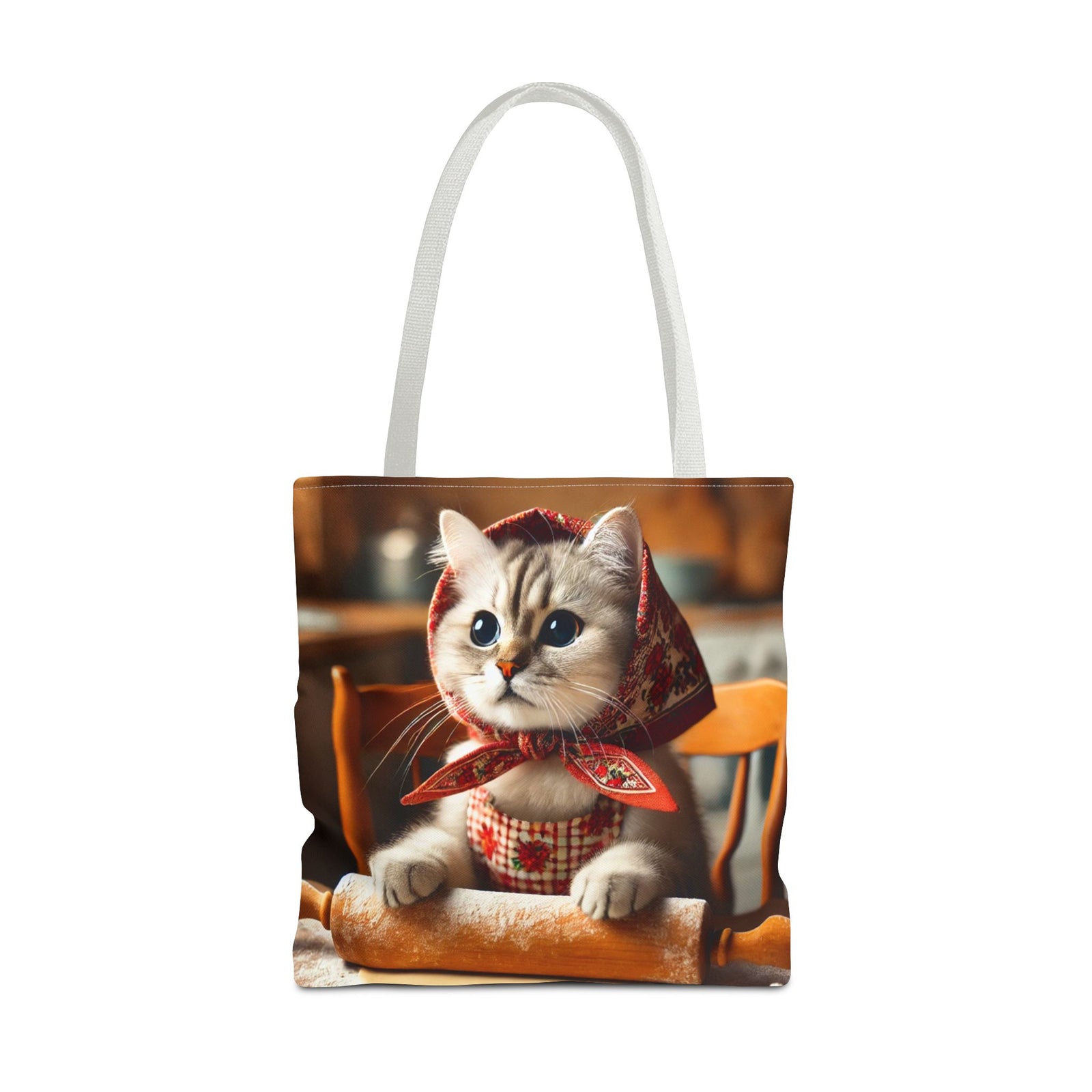 Adorable Polish Cat With Rolling Pin Tote Bag