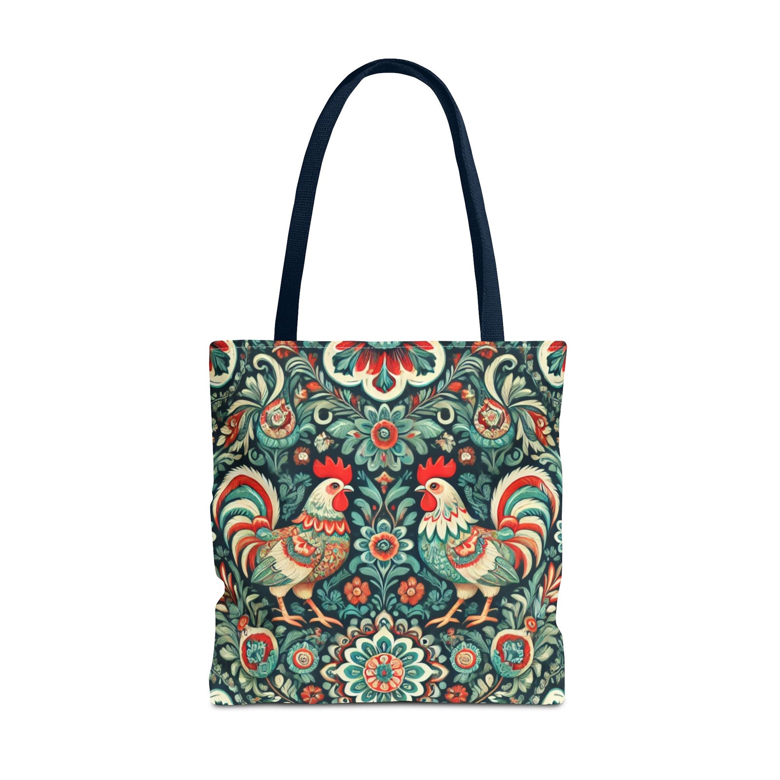 Polish Wycinanki Chickens Floral Design Tote Bag