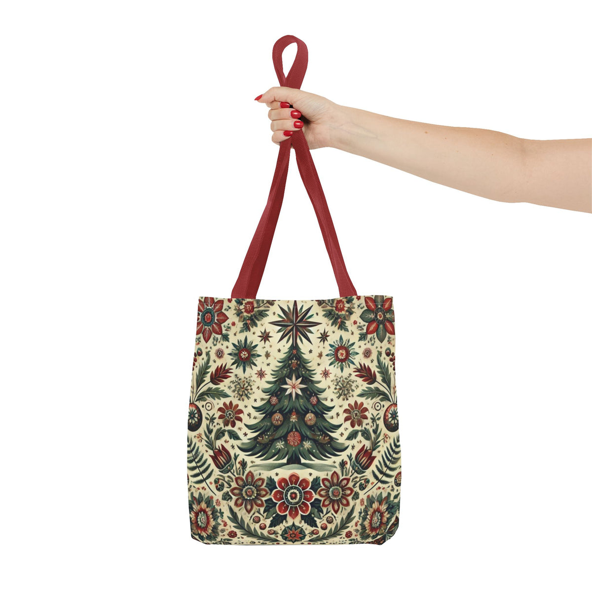 Vintage Christmas Tree Retro Tote Bag