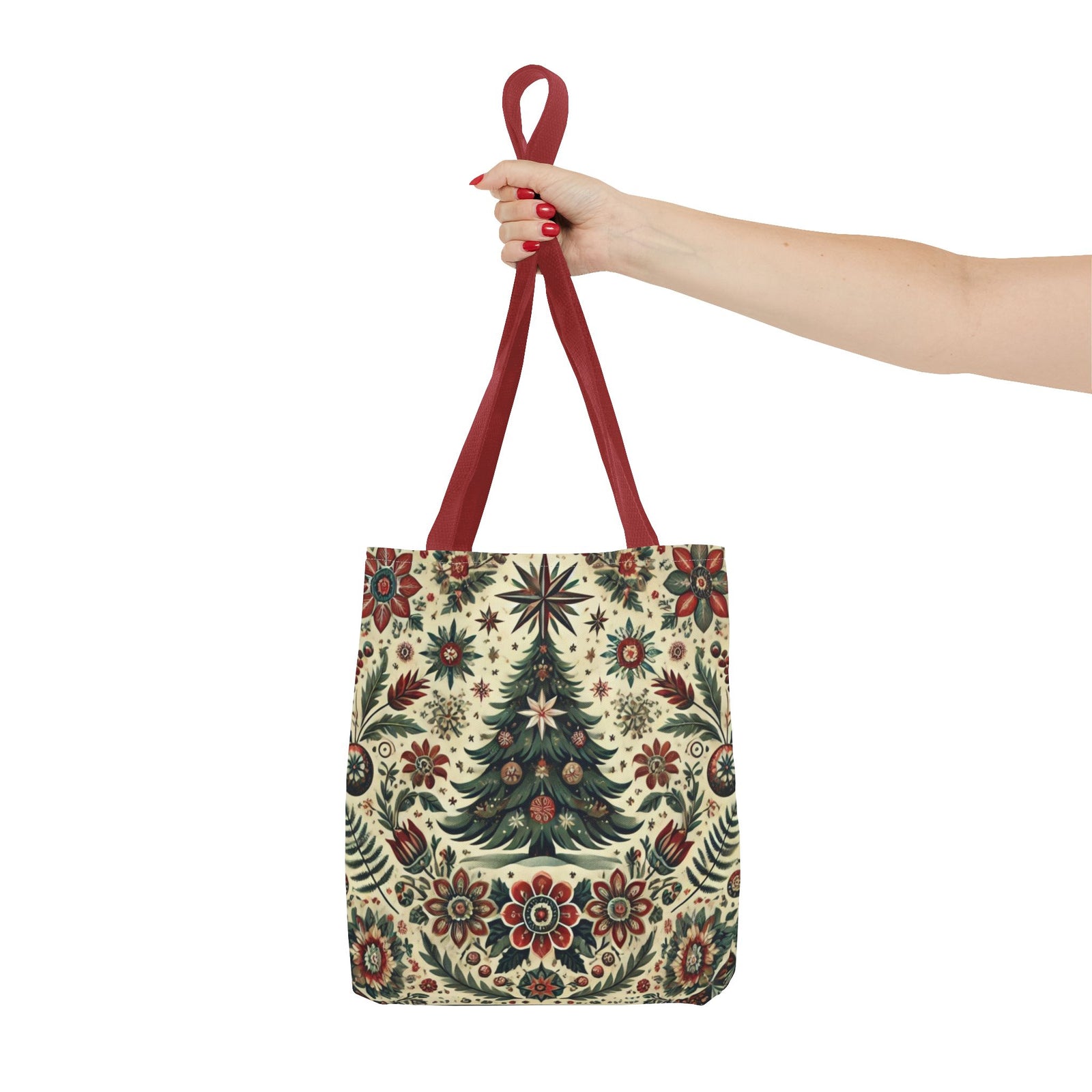 Vintage Christmas Tree Retro Tote Bag