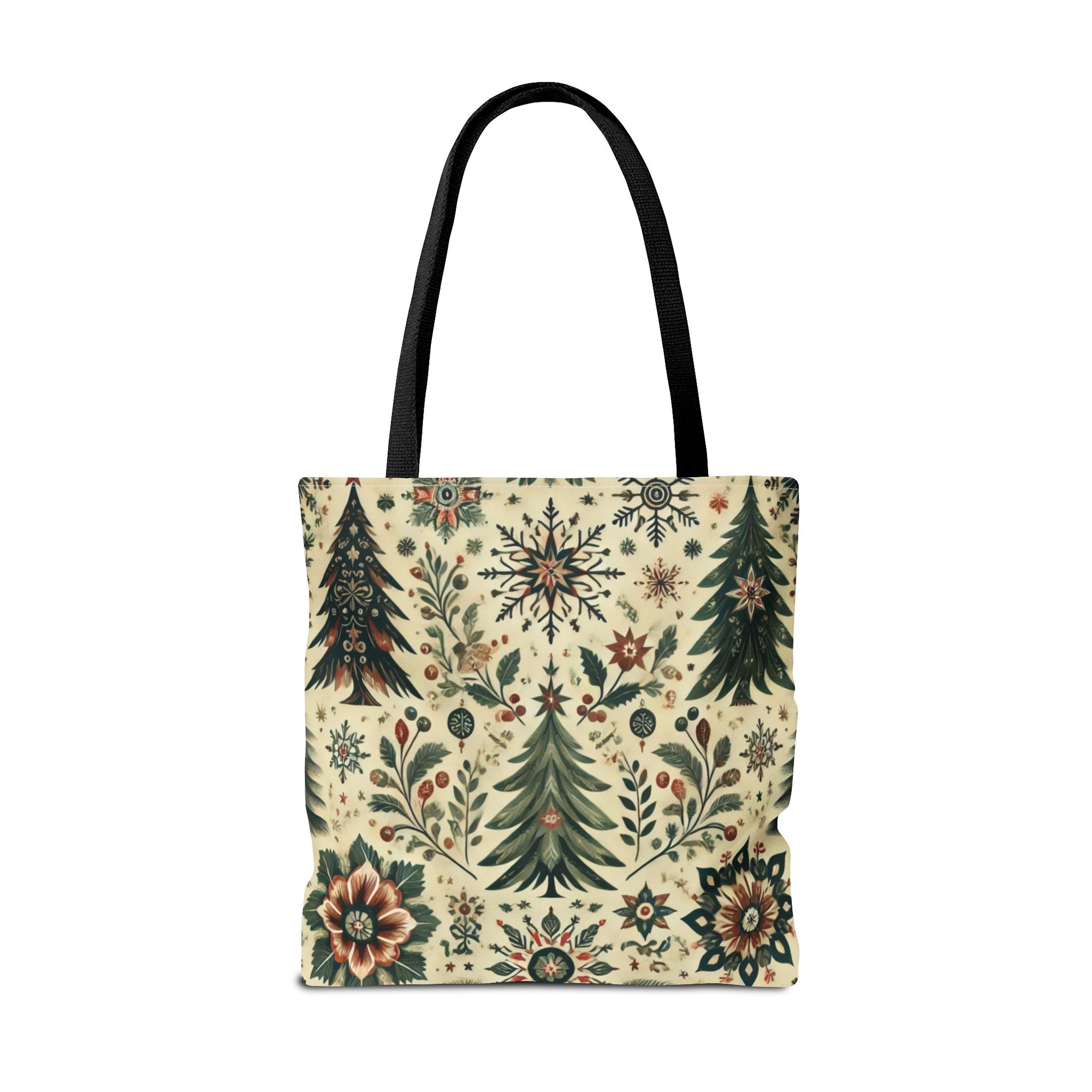 Vintage Retro Christmas Tree Holiday Tote Bag
