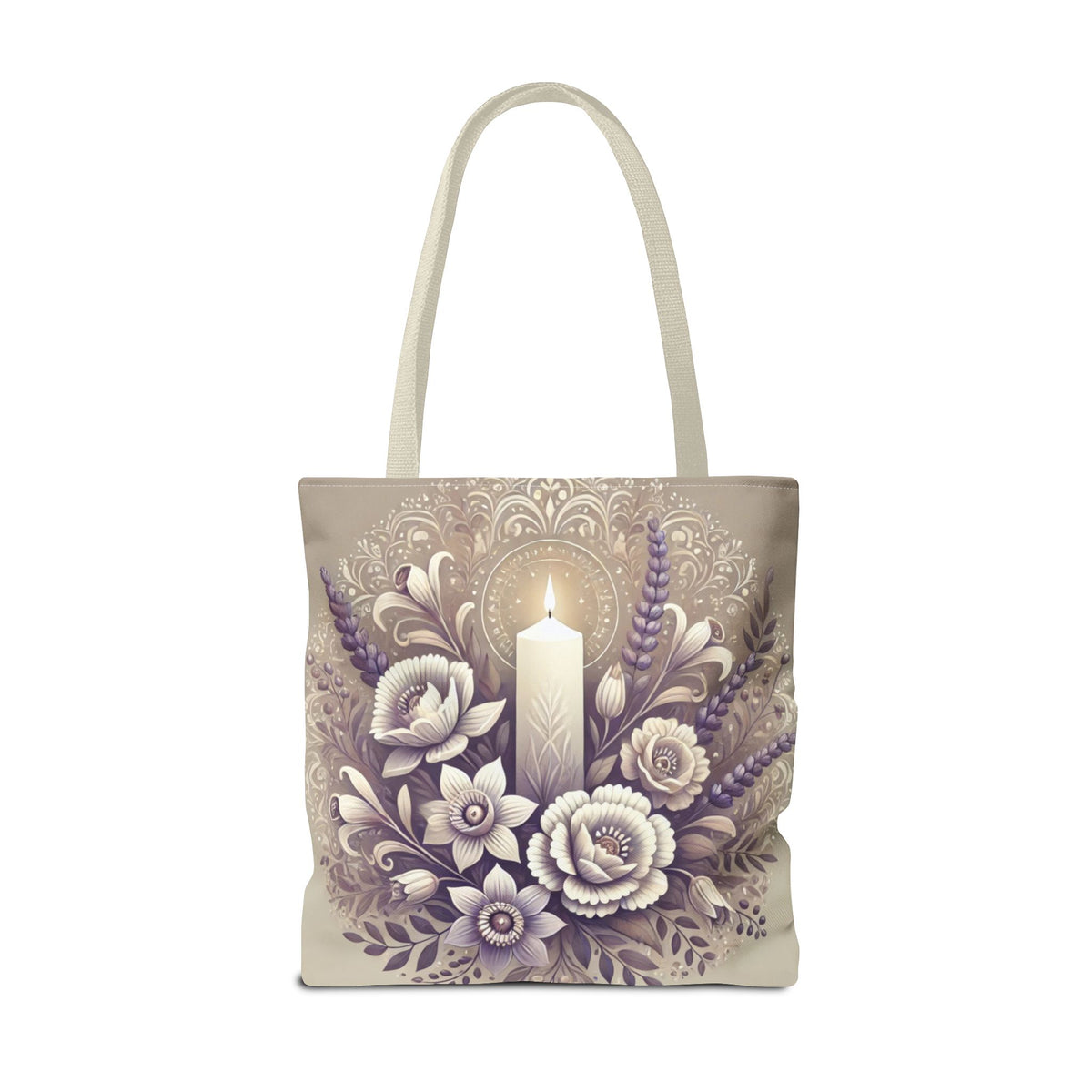 All Saints Day Religious Floral Folk Art Tote Bag