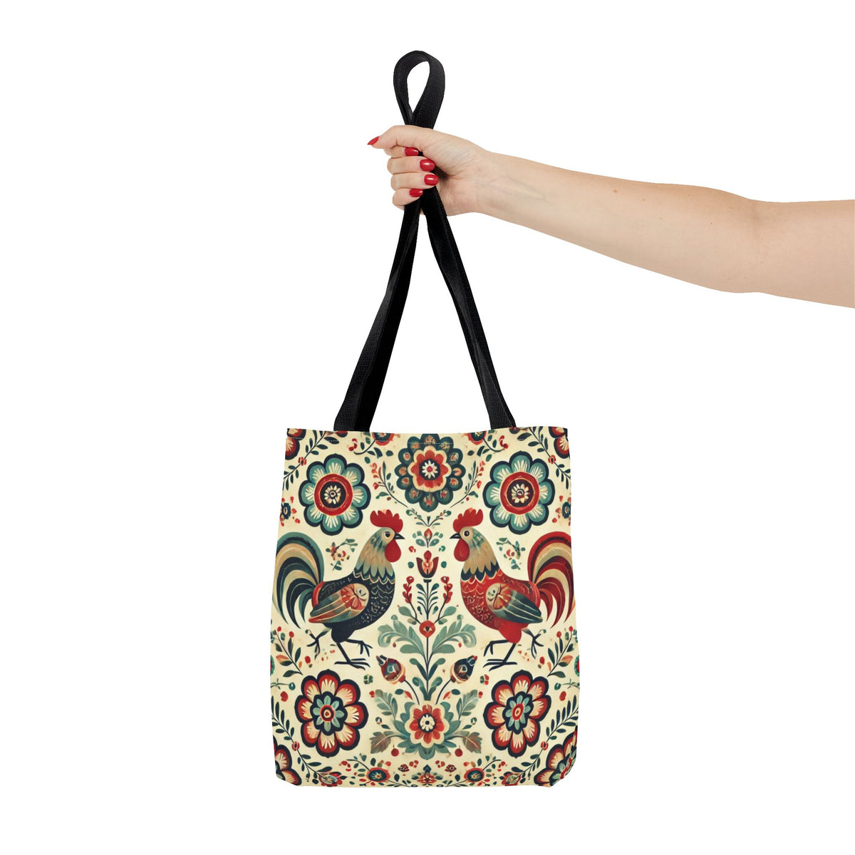 Polish Rooster Retro Themed Tote Bag