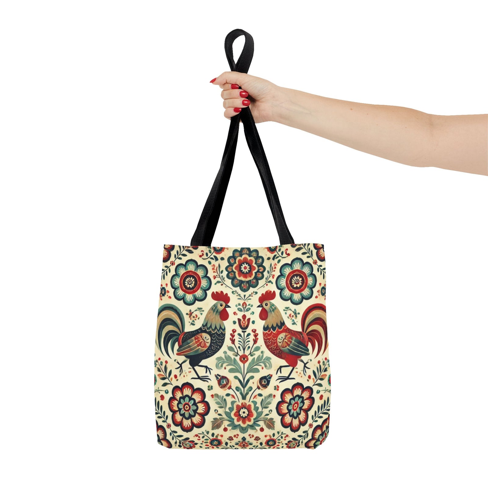 Polish Rooster Retro Themed Tote Bag