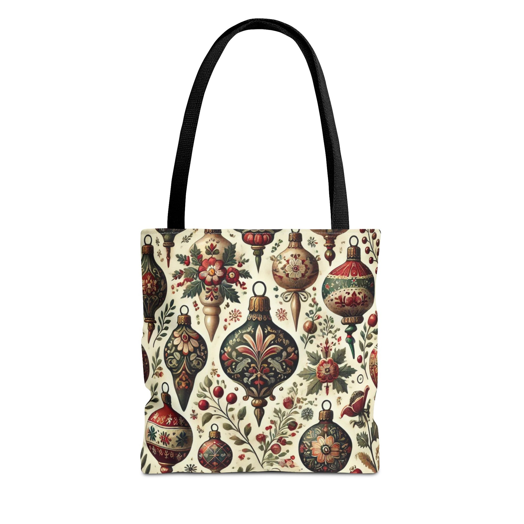 Vintage Christmas Bulbs Festive Holiday Tote Bag
