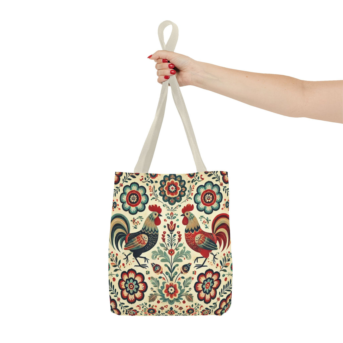 Polish Rooster Retro Themed Tote Bag