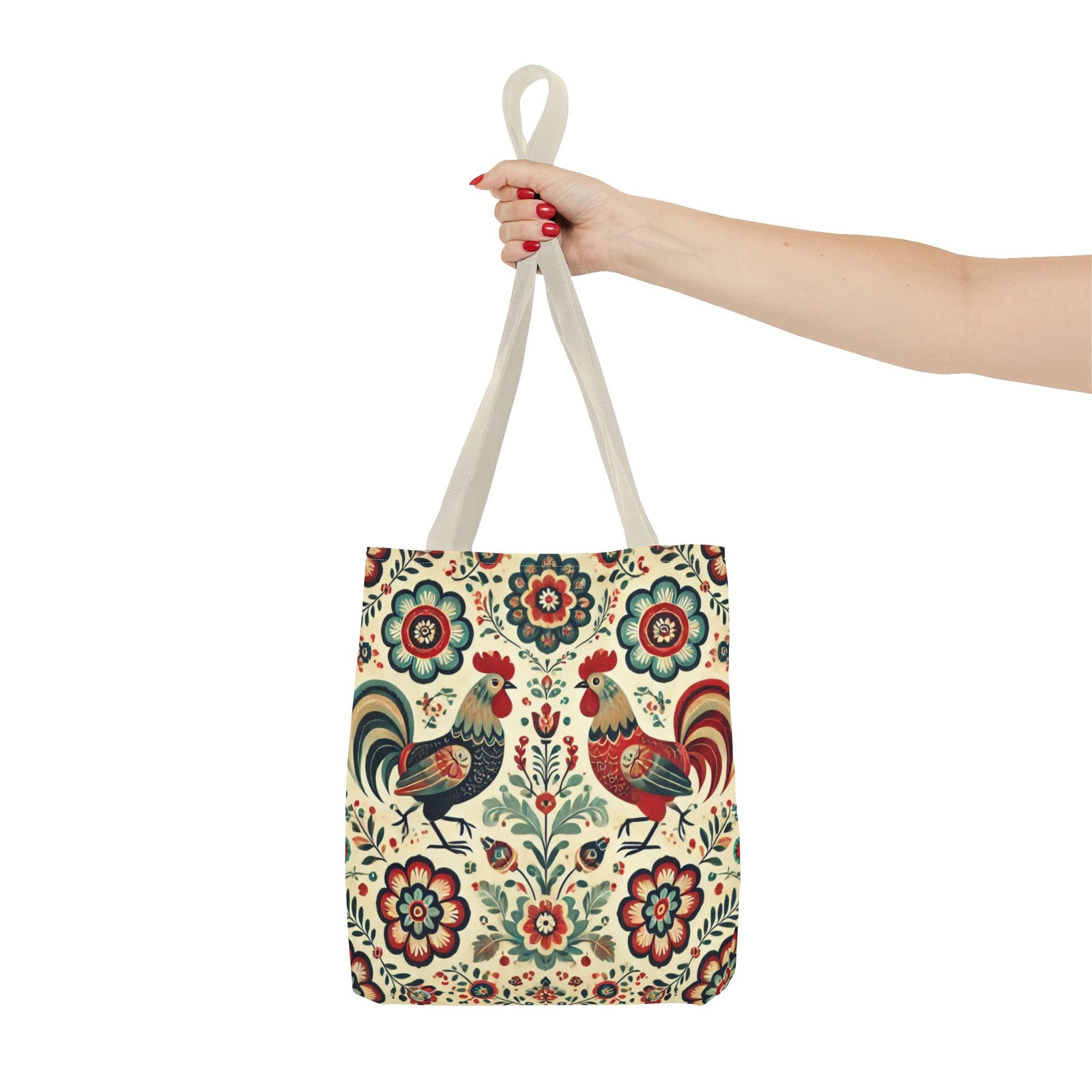 Polish Rooster Retro Themed Tote Bag