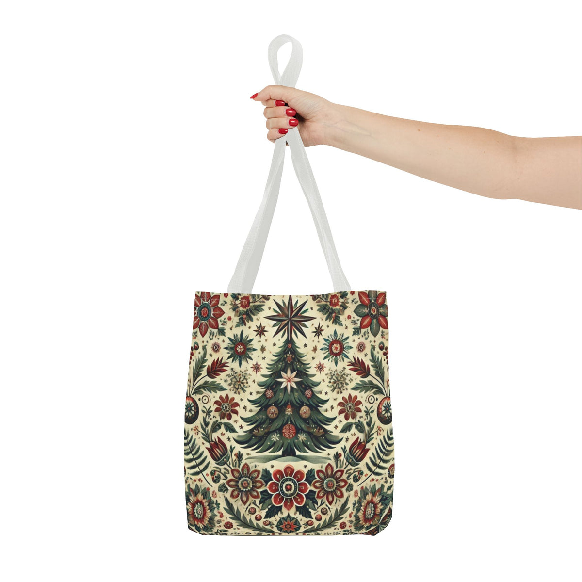 Vintage Christmas Tree Retro Tote Bag