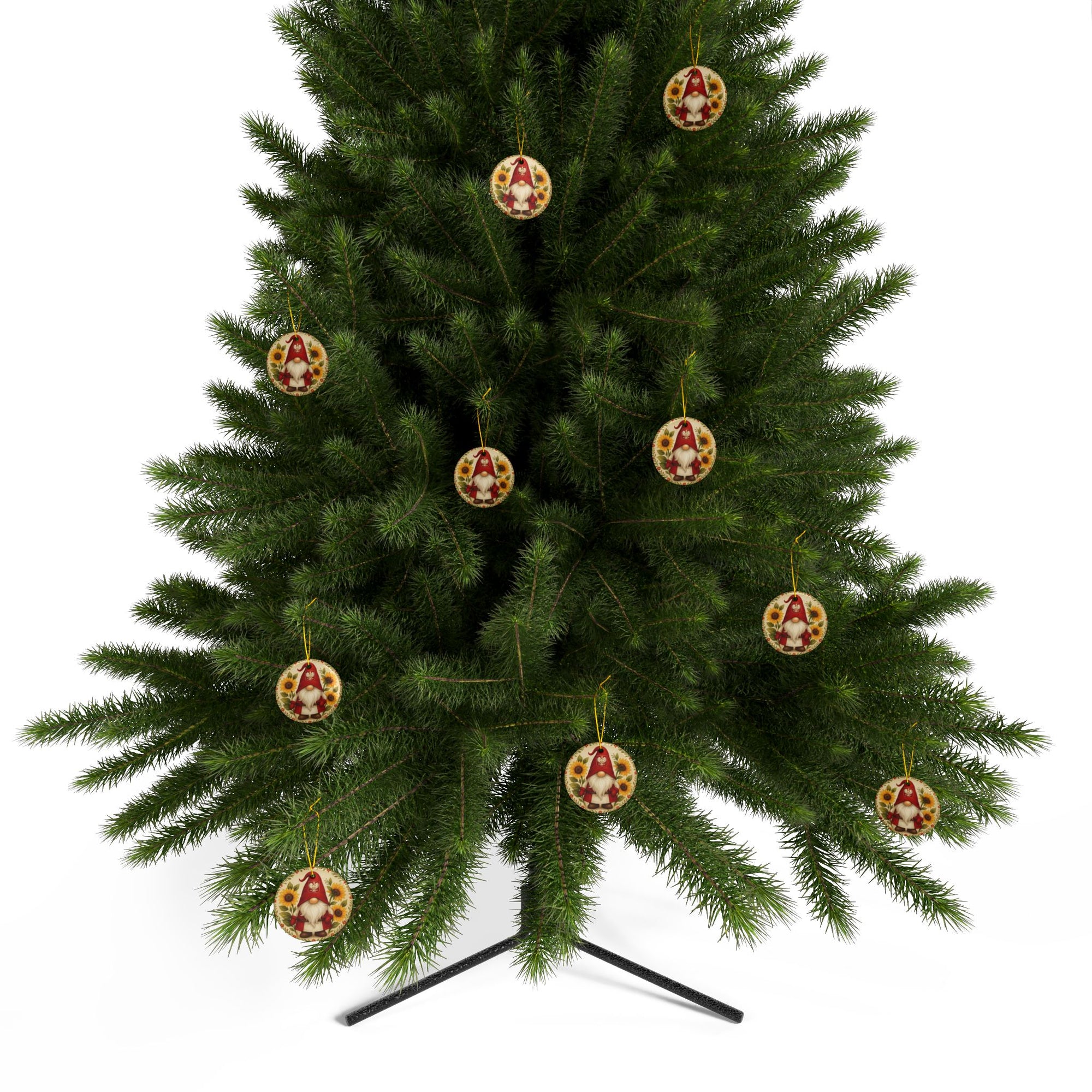 Cute Polish Gnone Ceramic Ornament,  2-Sided Design