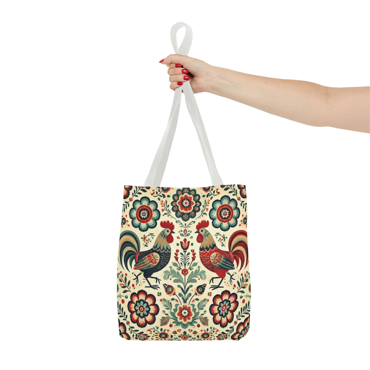 Polish Rooster Retro Themed Tote Bag