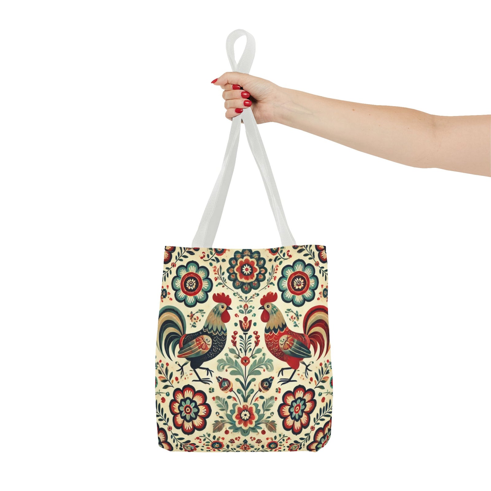 Polish Rooster Retro Themed Tote Bag