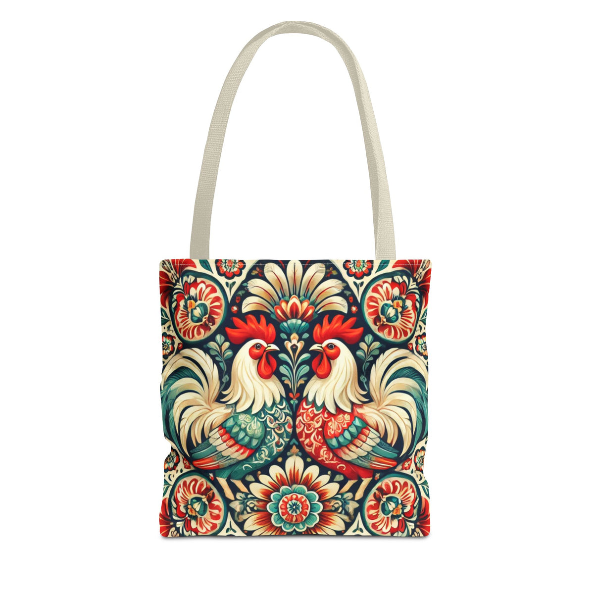 Retro Polish Chicken Pattern Tote Bag