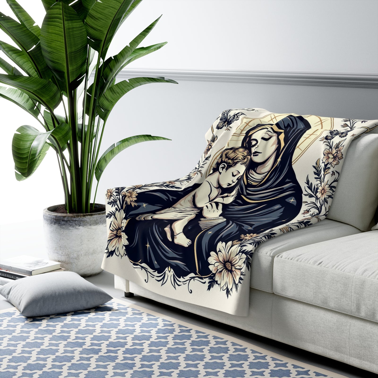 Mary & Child Sherpa Fleece Blanket