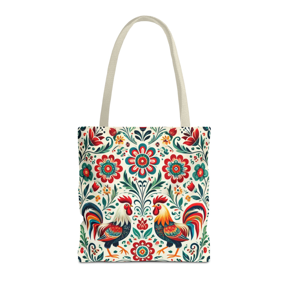 Colorful Polish Wycinanki Floral Design Tote Bag