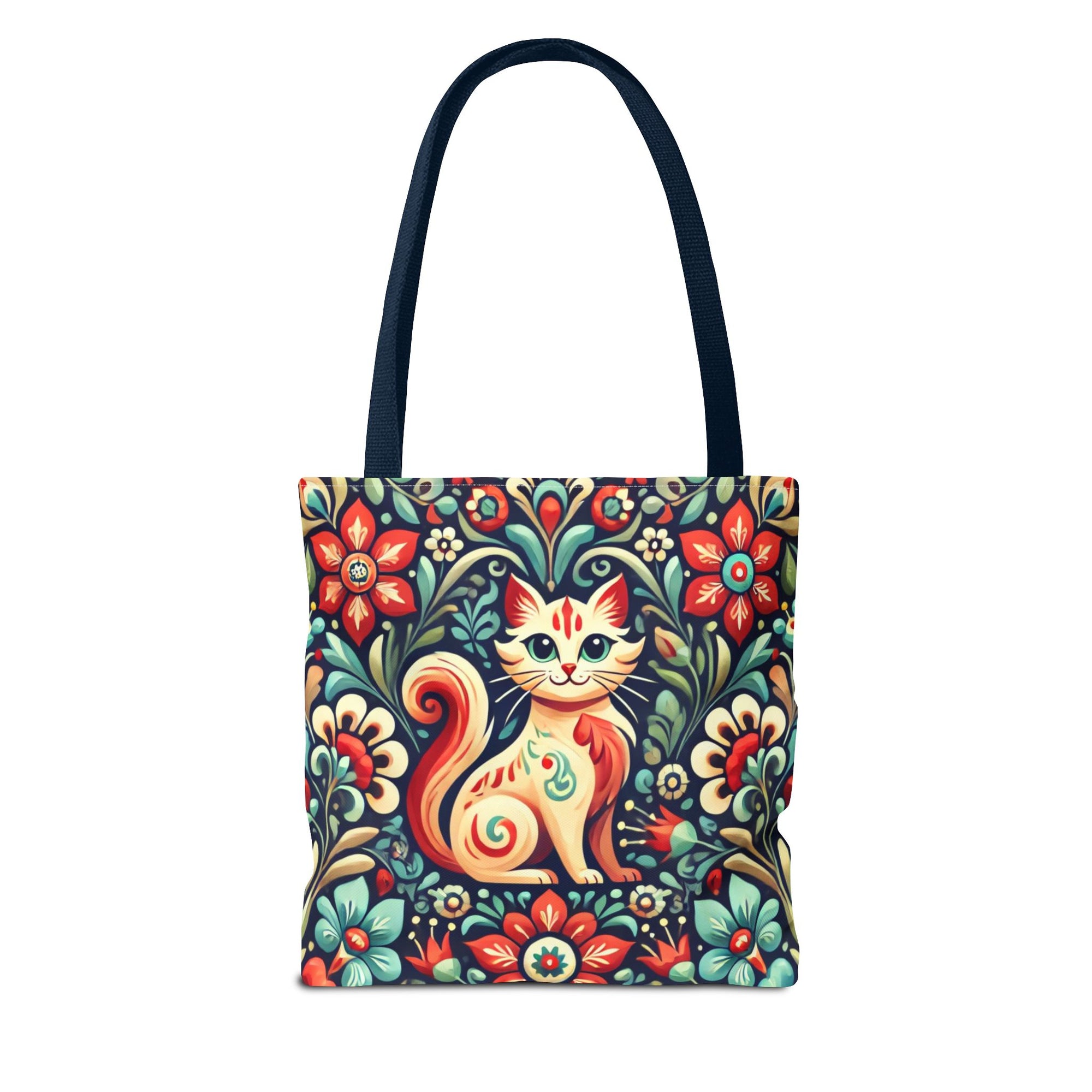 Orange Cat Folk Art Tote Bag (AOP)