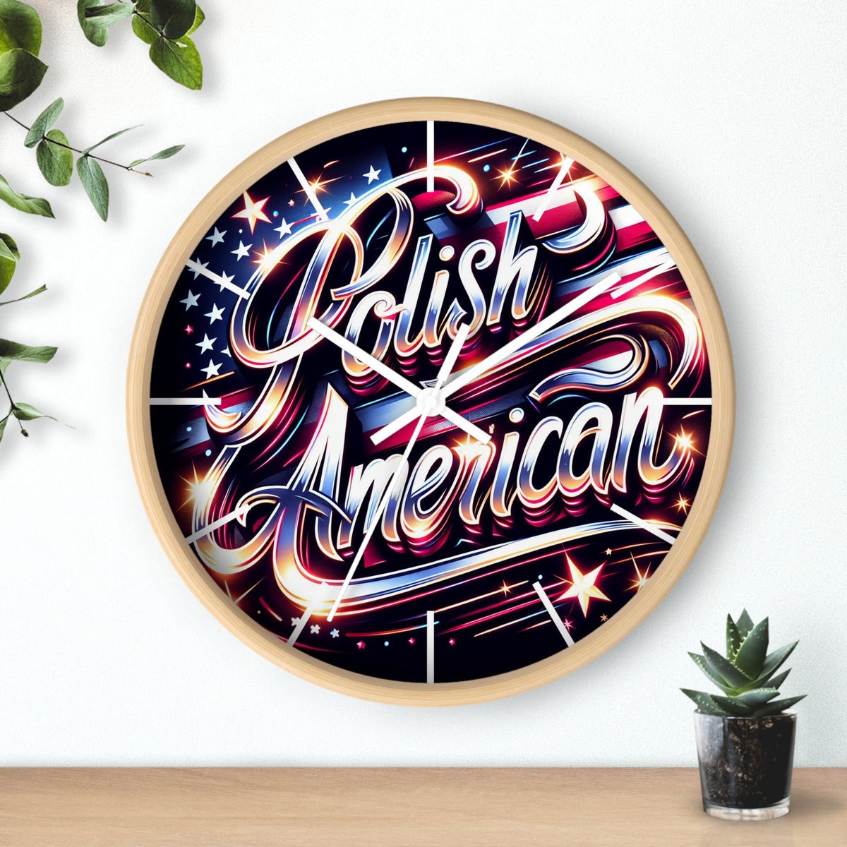 Polish American Pride Wall Clock