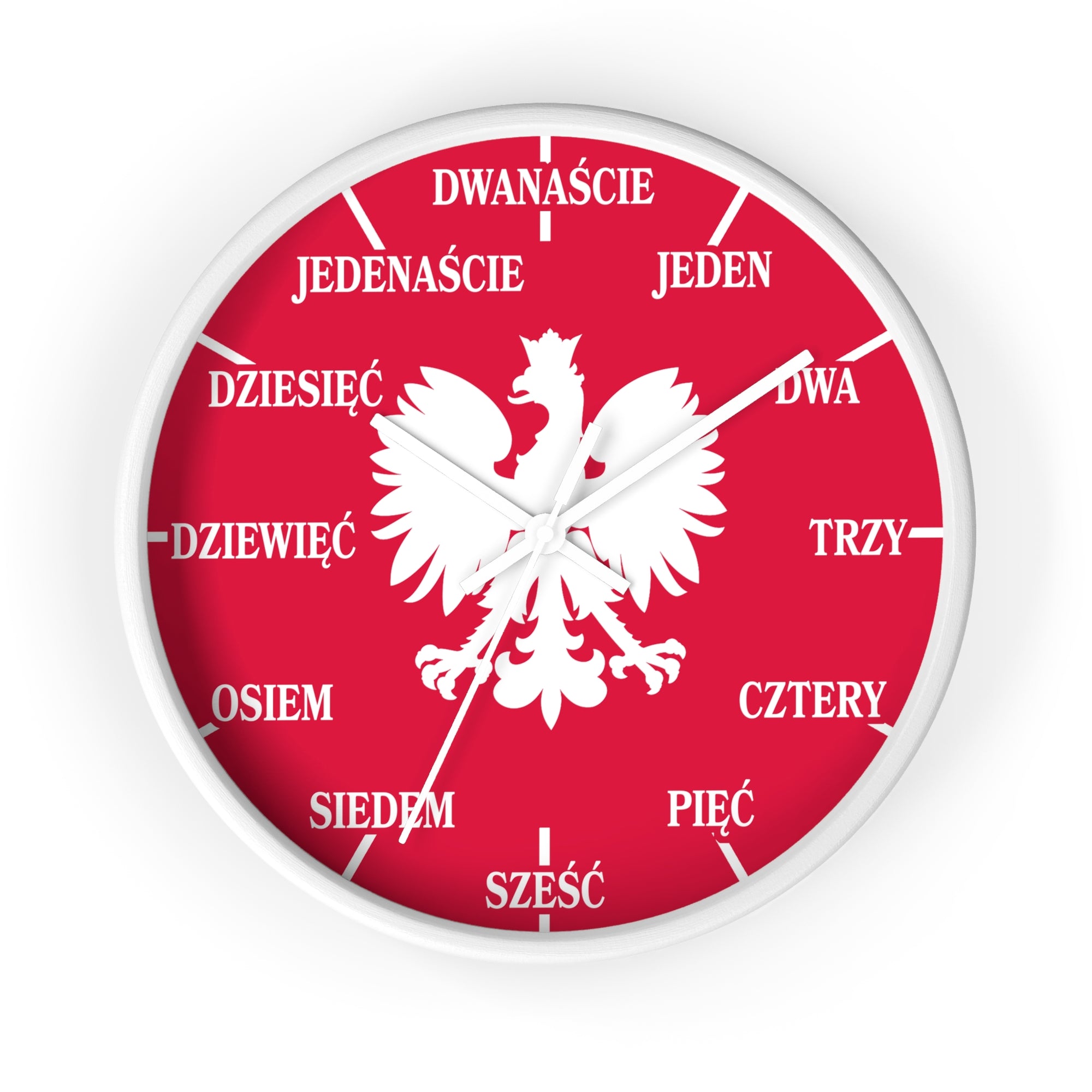 Polish Numbers Wall Clock