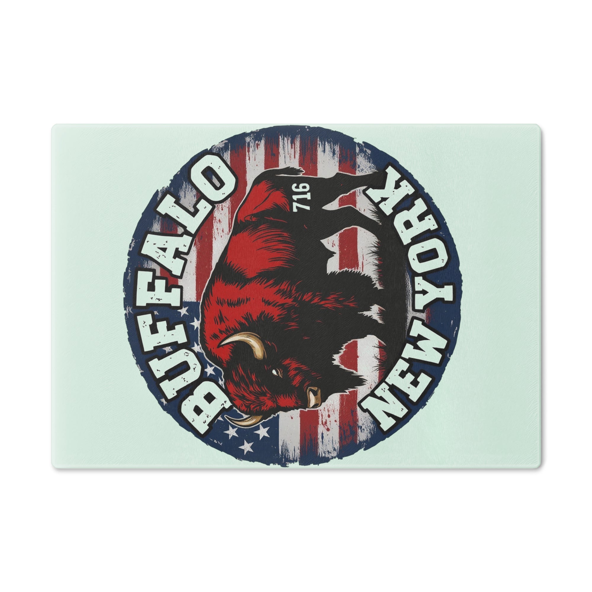 Buffalo NY 716 Tempered Glass Cutting Board