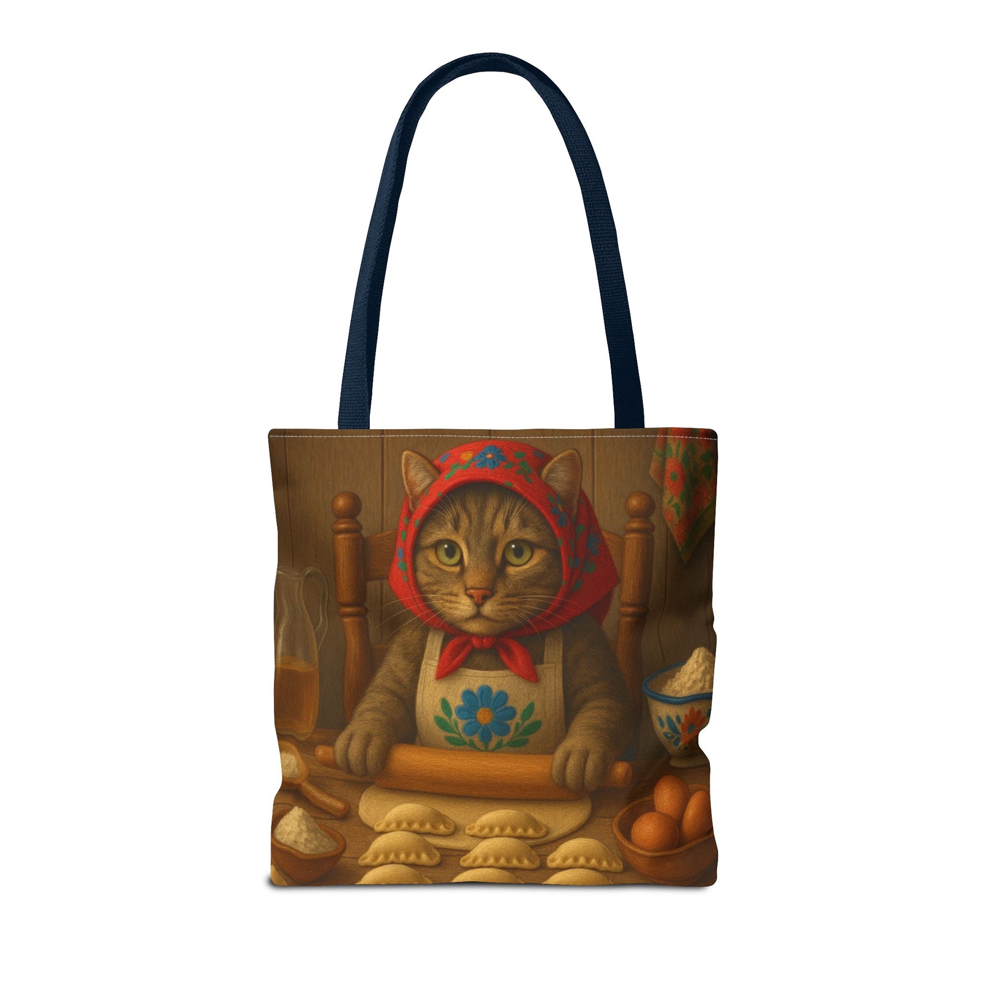Slovak Babka Cat Making Pirohy Tote Bag
