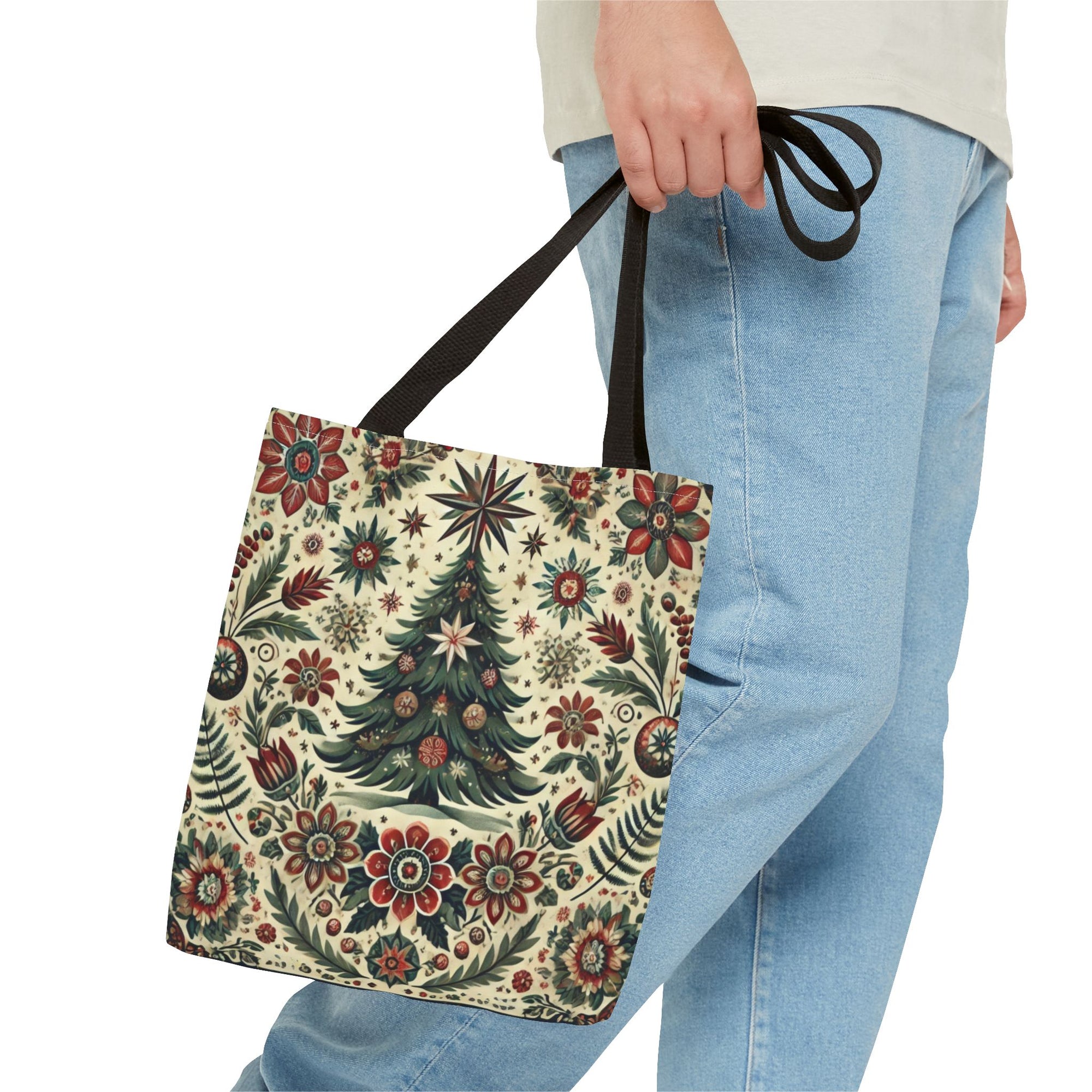 Vintage Christmas Tree Retro Tote Bag