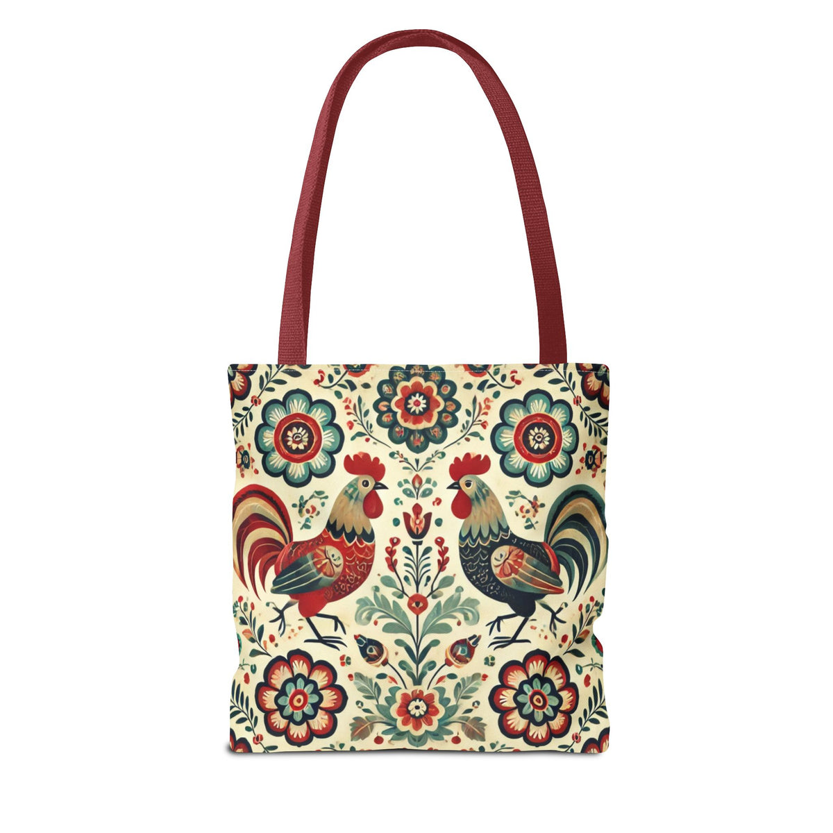 Polish Rooster Retro Themed Tote Bag