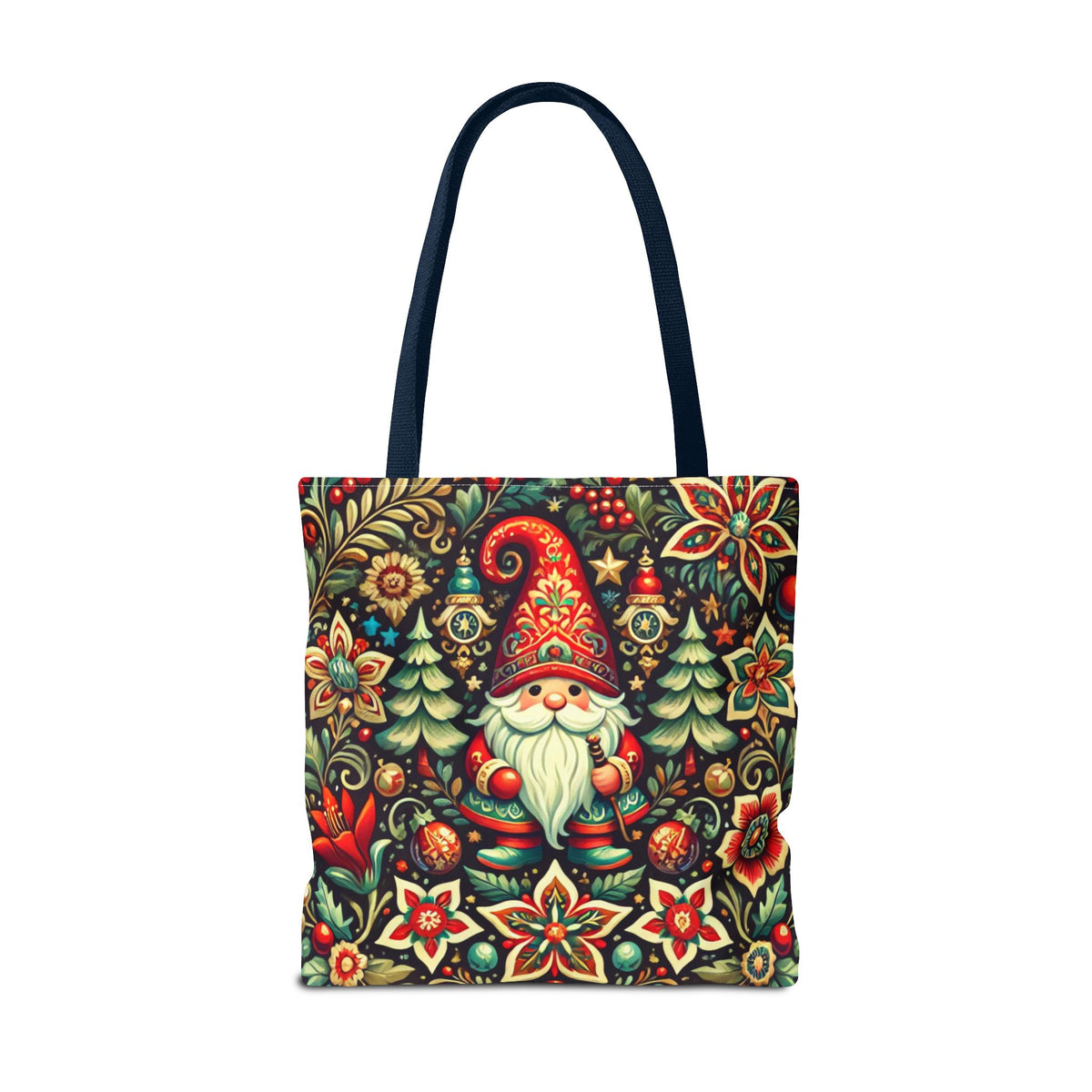 Christmas Gnome Festive Holiday Polish Folk Art Pattern Tote Bag