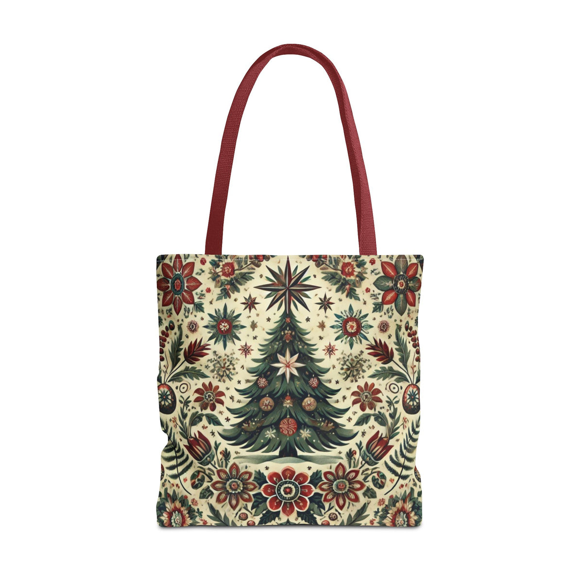 Vintage Christmas Tree Retro Tote Bag