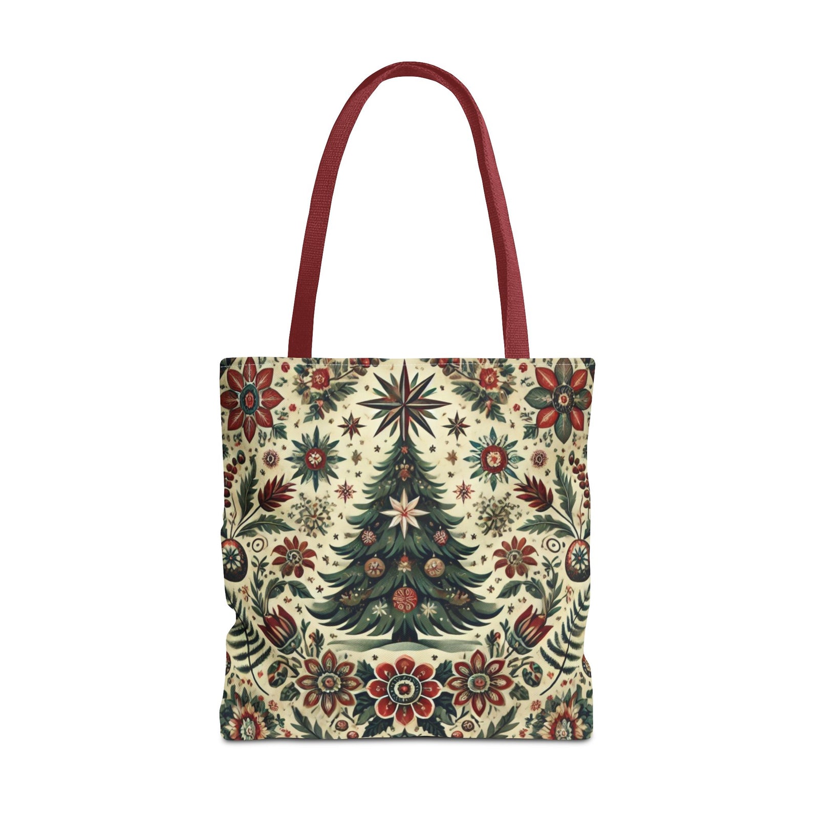 Vintage Christmas Tree Retro Tote Bag