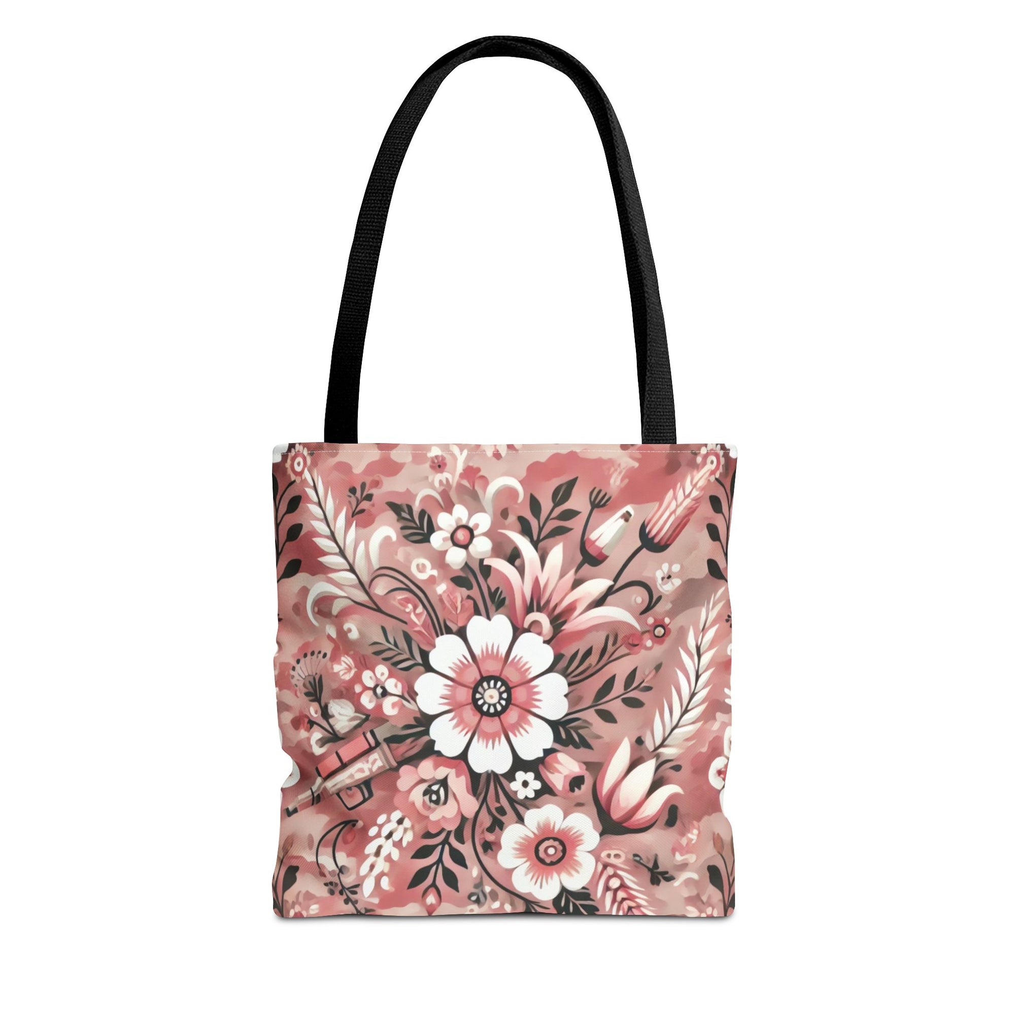 Pink Camouflage Floral Pattern Tote Bag