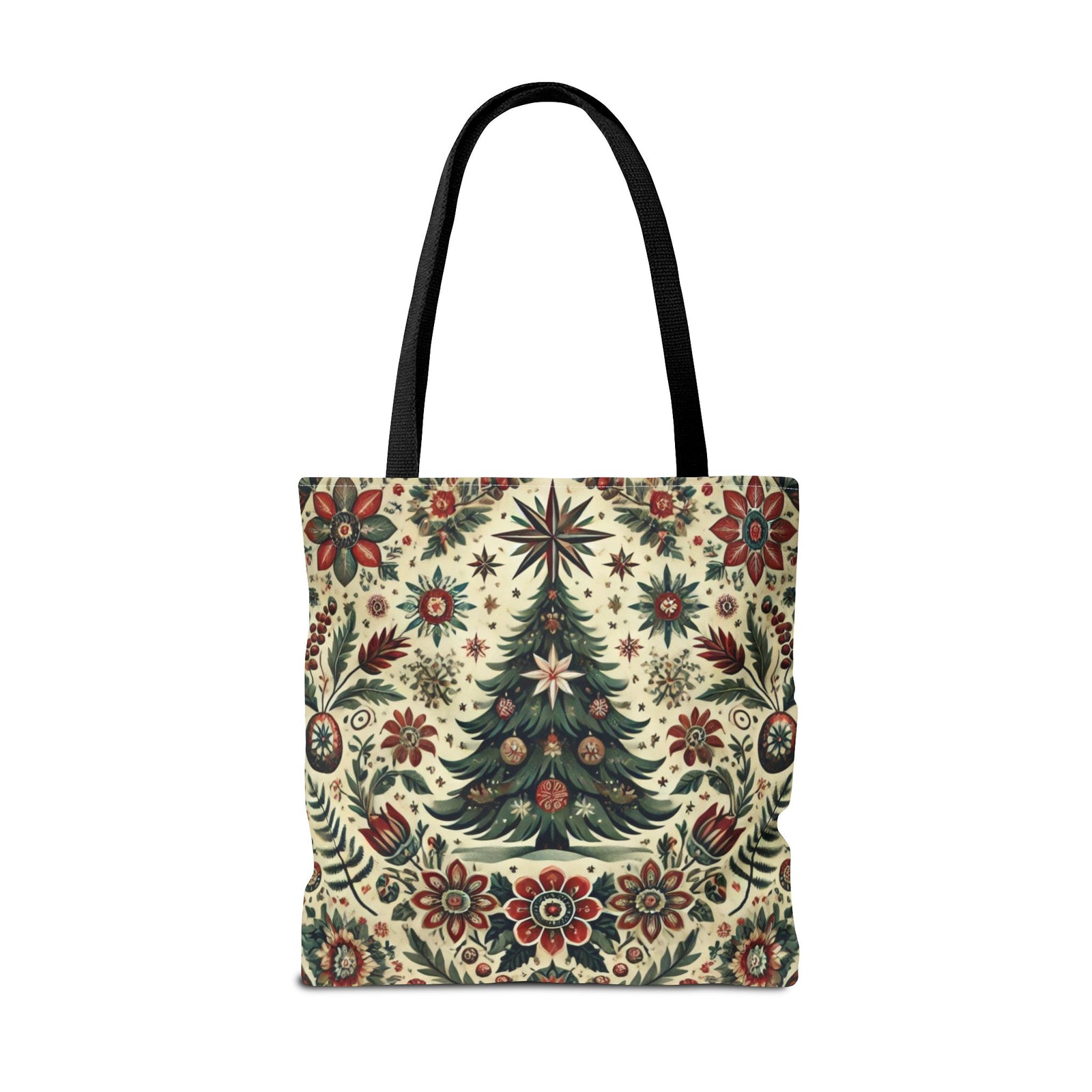 Vintage Christmas Tree Retro Tote Bag