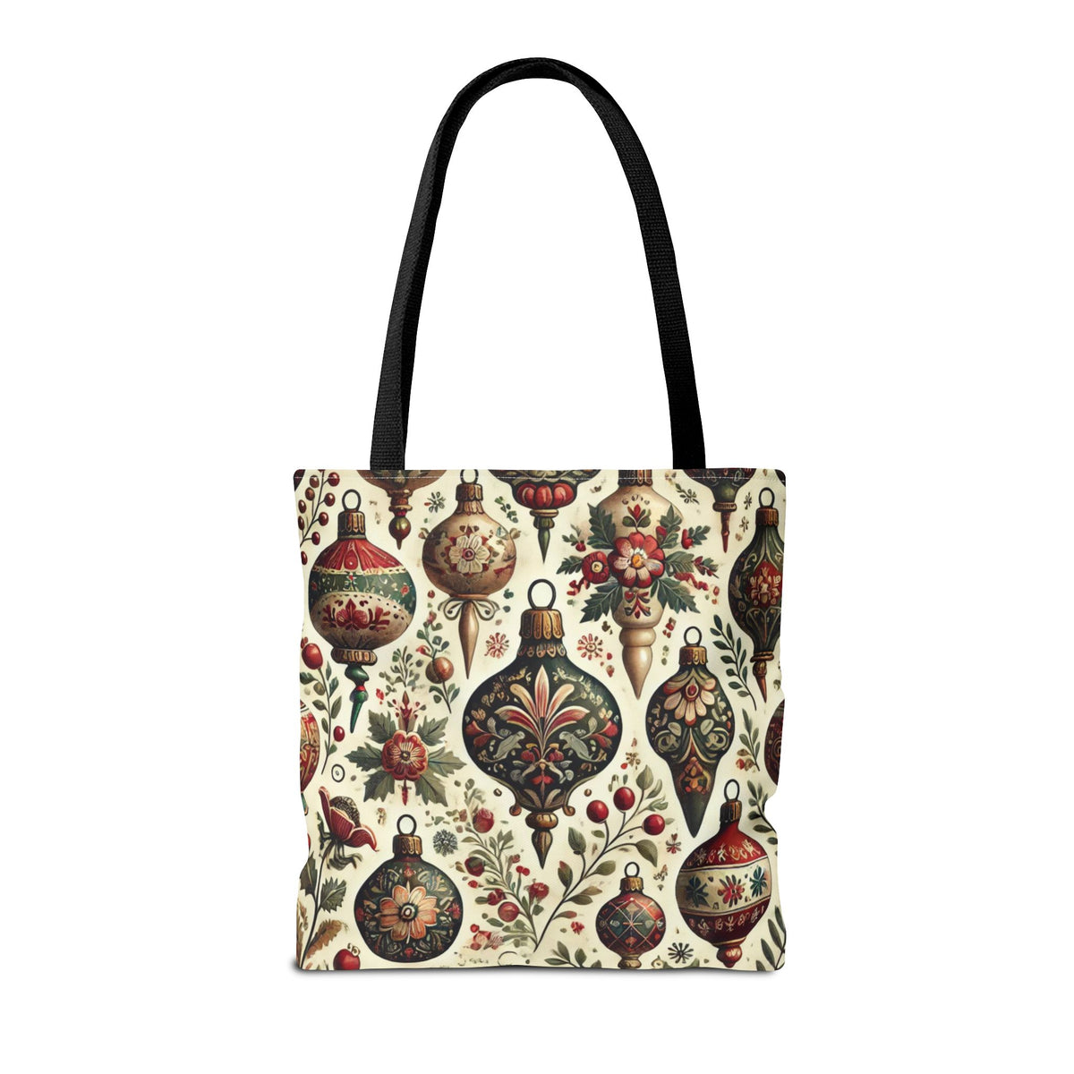 Vintage Christmas Bulbs Festive Holiday Tote Bag