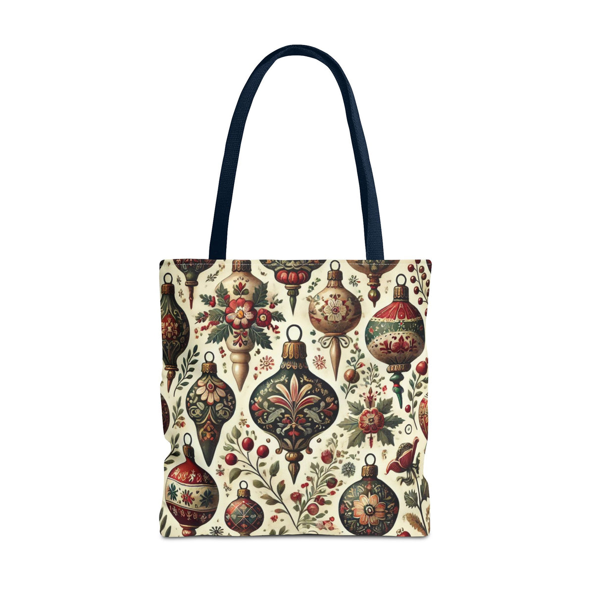 Vintage Christmas Bulbs Festive Holiday Tote Bag