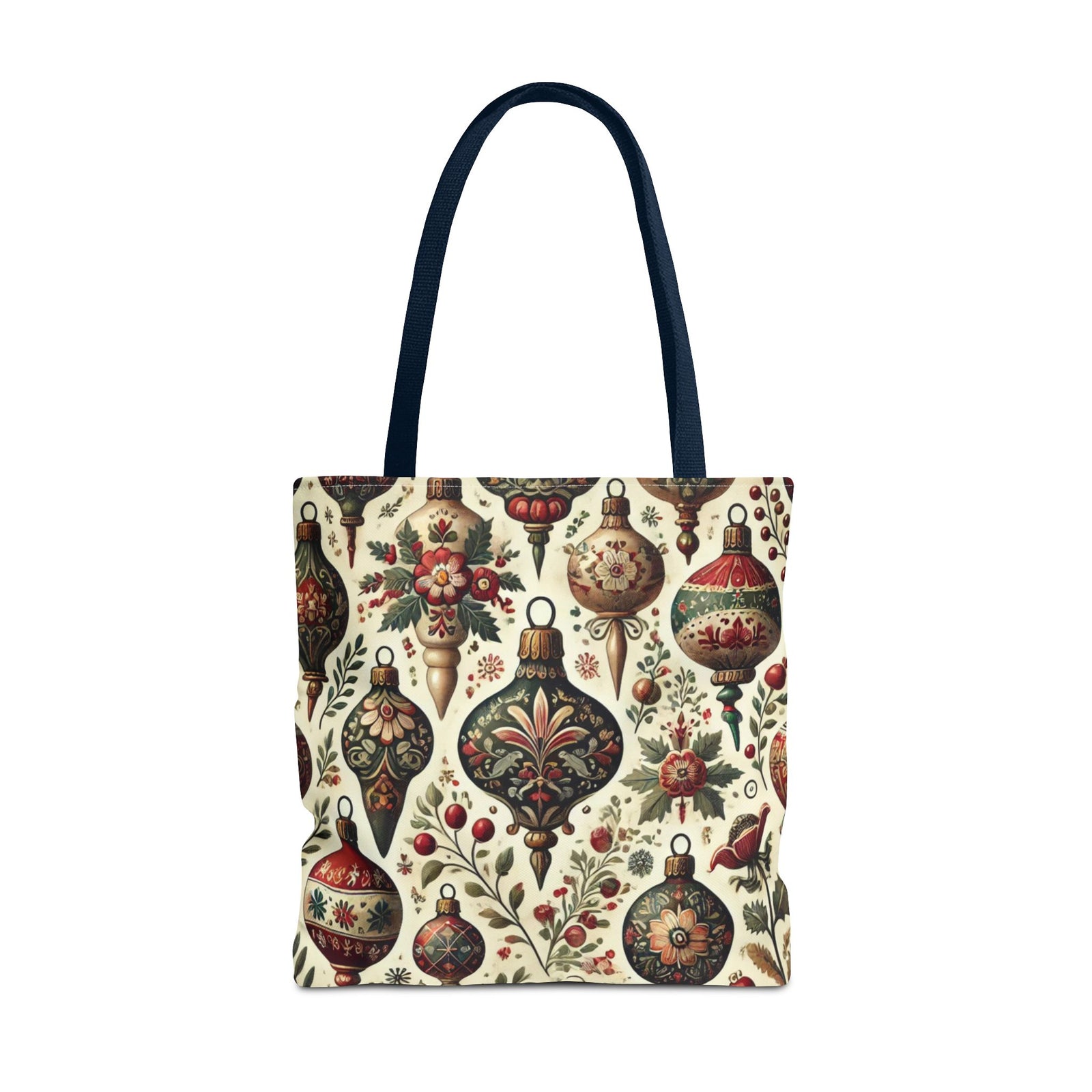 Vintage Christmas Bulbs Festive Holiday Tote Bag