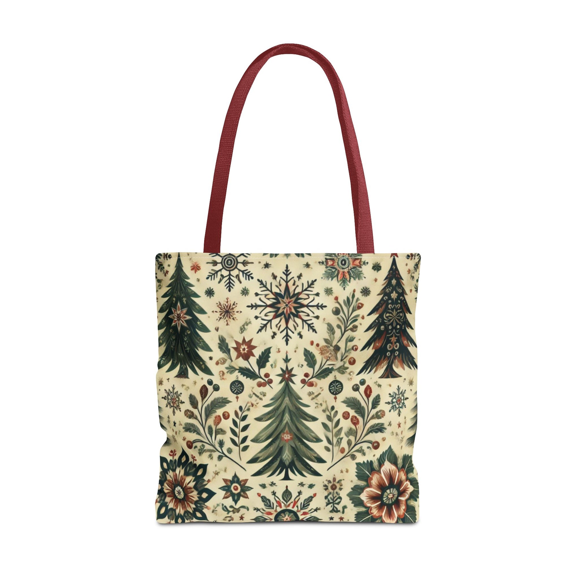 Vintage Retro Christmas Tree Holiday Tote Bag