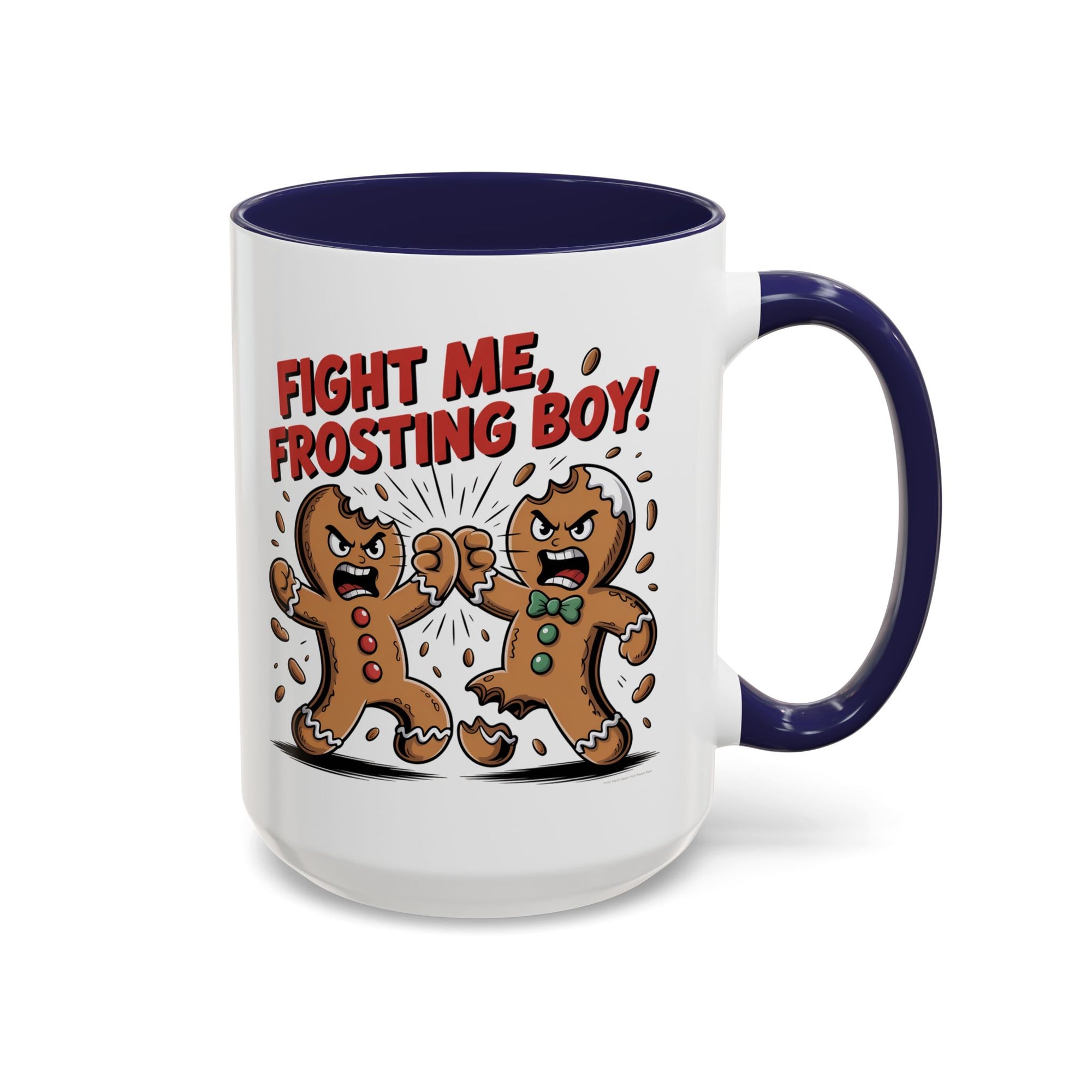 Funny Gingerbread Man Fight Me Frosting Boy Coffee Mug With Color Inside