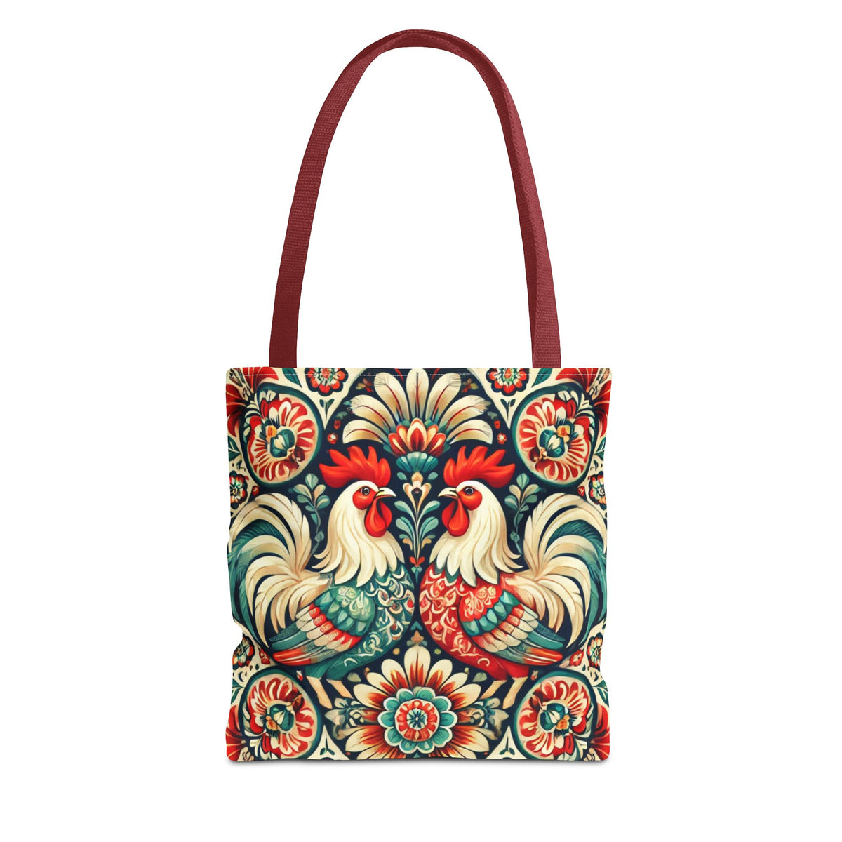 Retro Polish Chicken Pattern Tote Bag