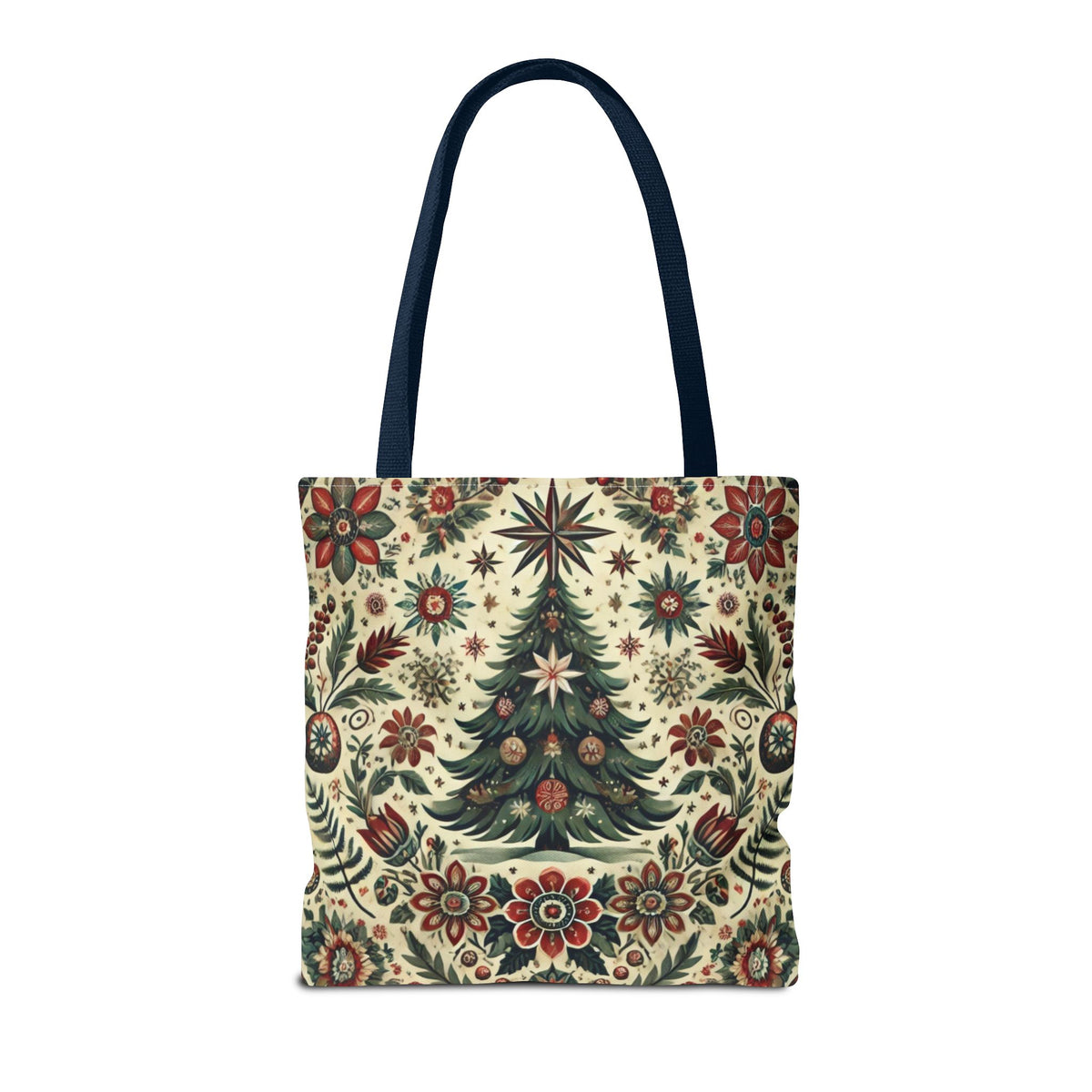 Vintage Christmas Tree Retro Tote Bag