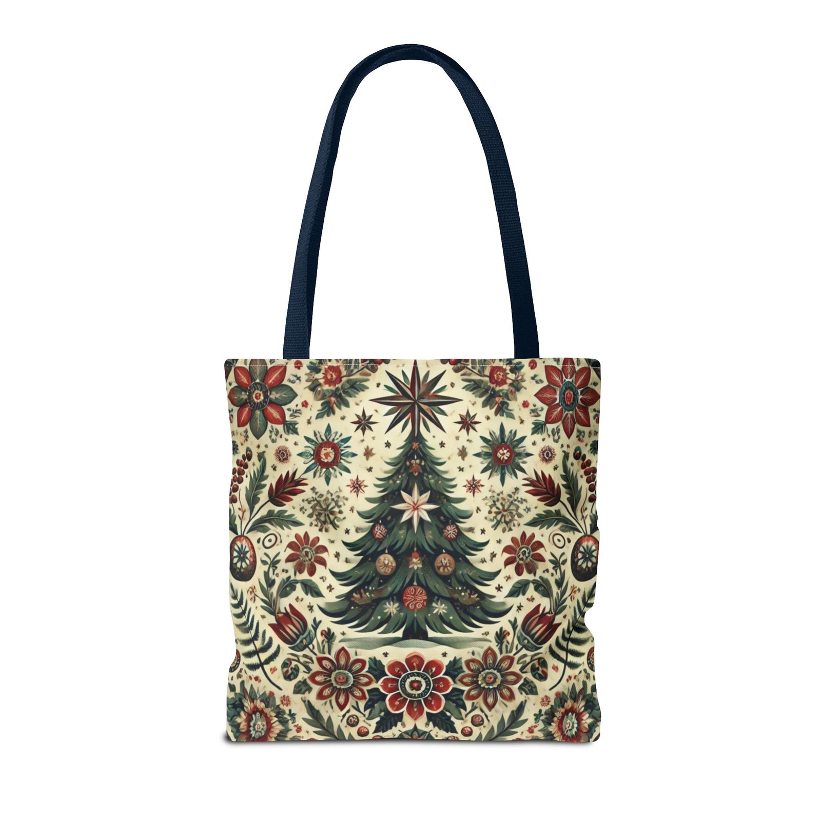 Vintage Christmas Tree Retro Tote Bag