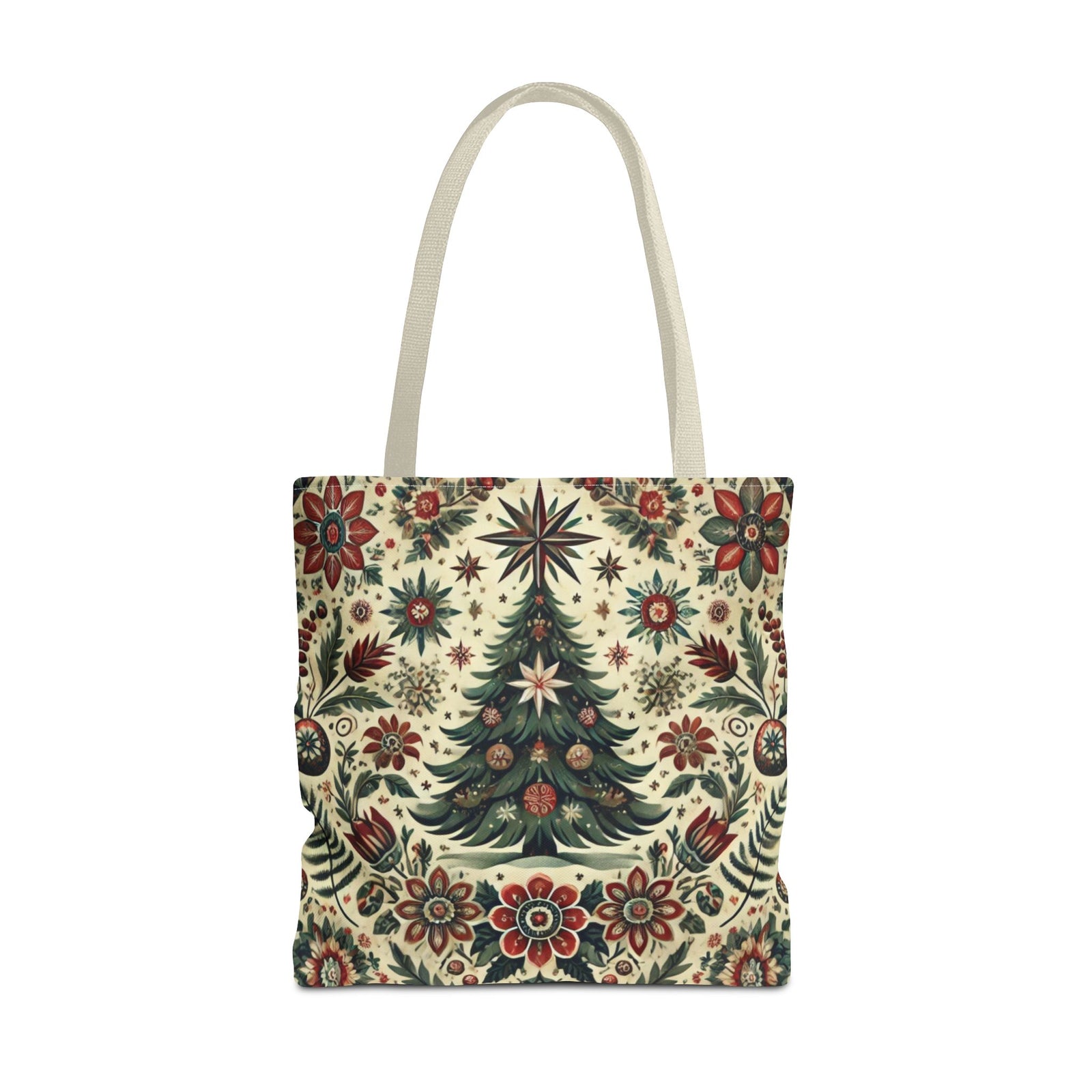 Vintage Christmas Tree Retro Tote Bag