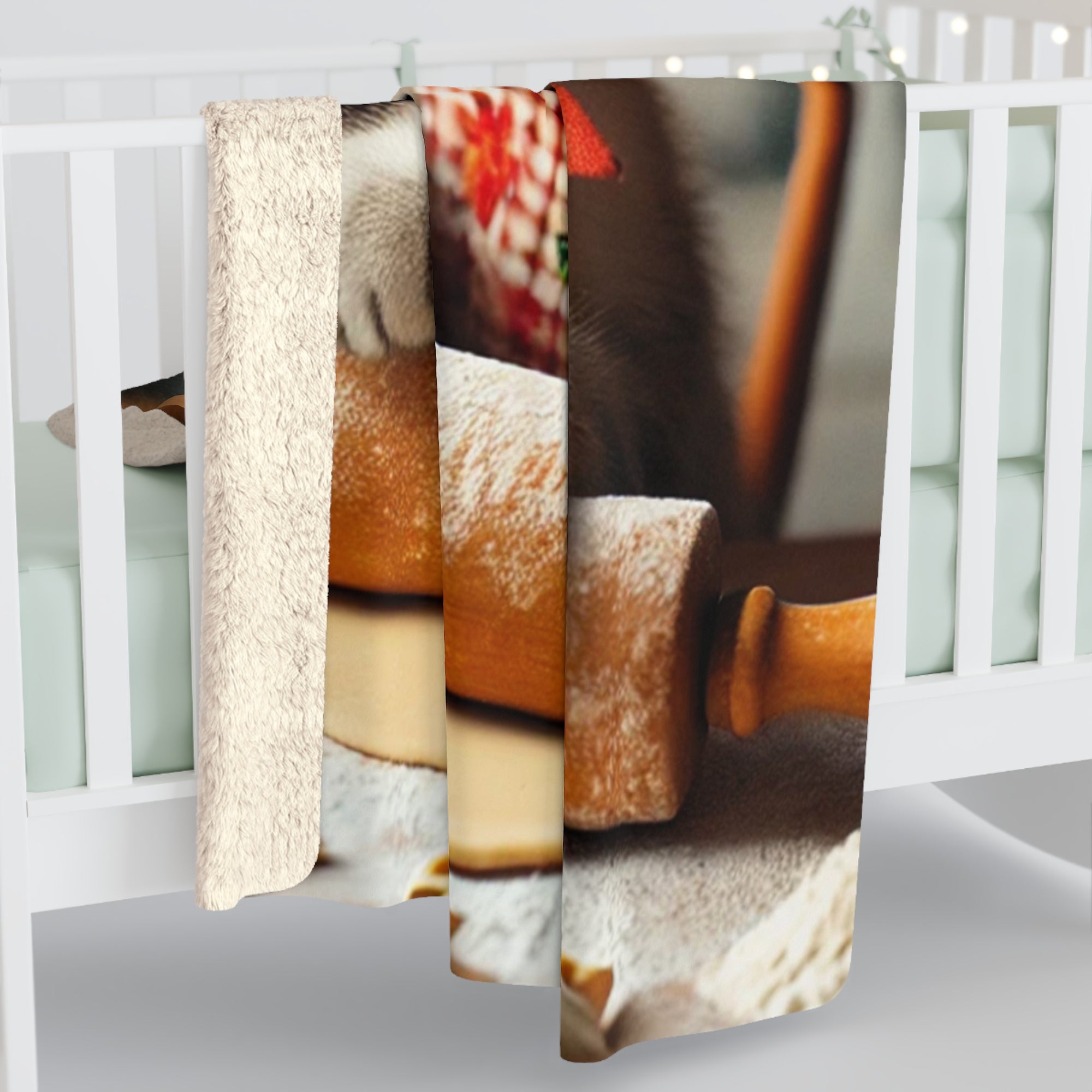 Cute Polish Cat Sherpa Fleece Blanket